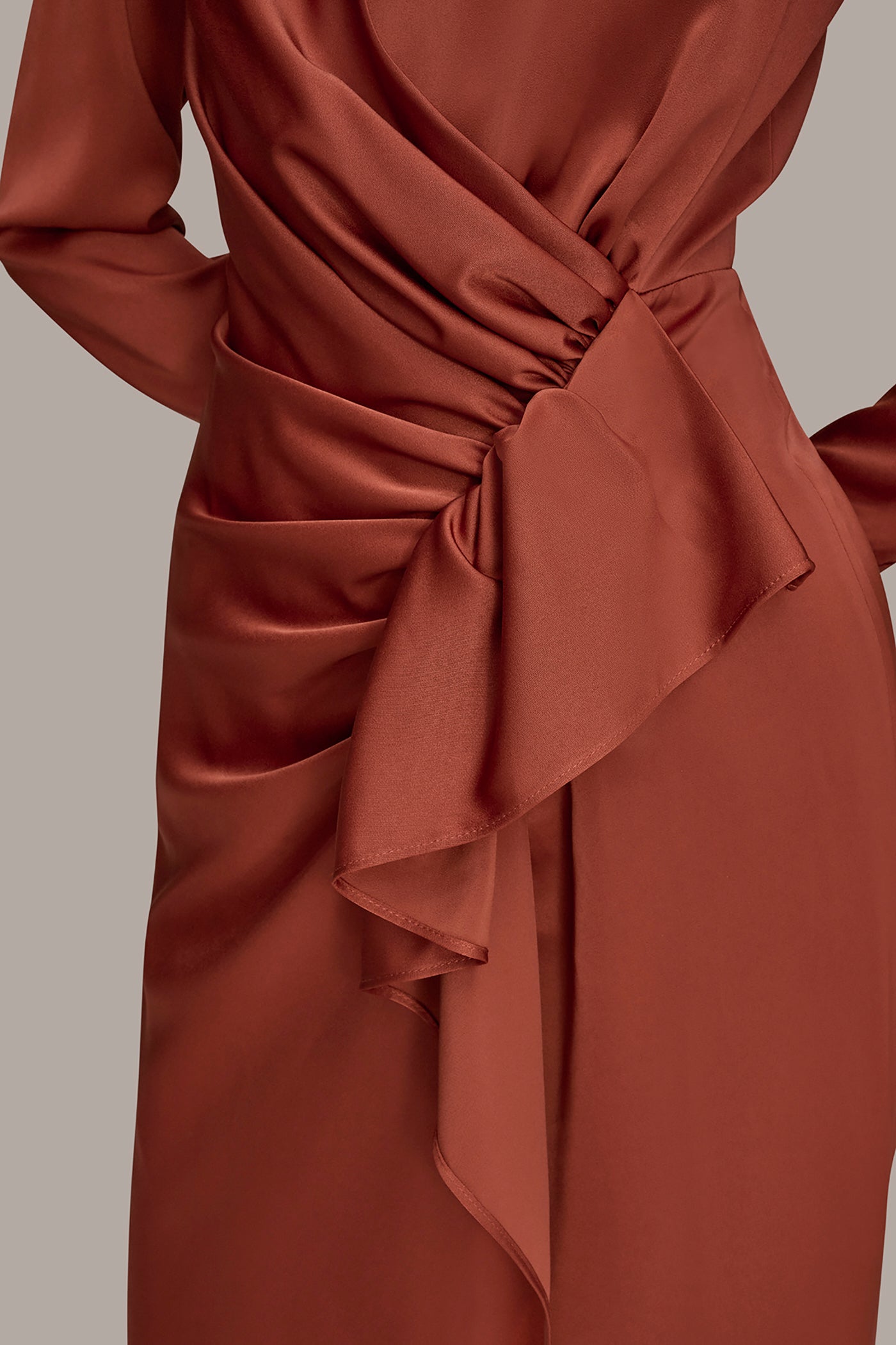 RUFFLED RUCHED MIDI DRESS VIEW 6 | Cocktail & Party