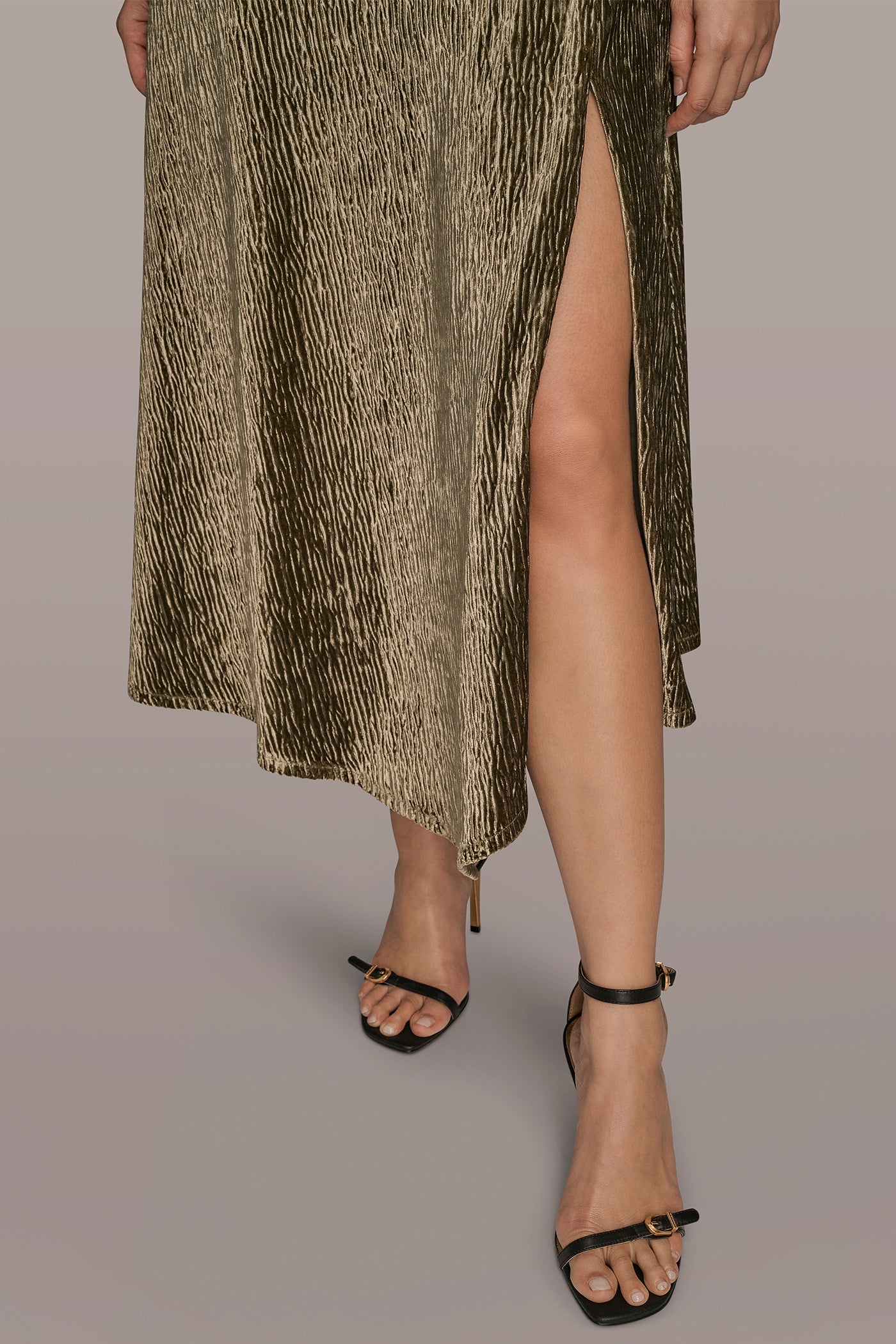 ASYMMETRIC VELVET MIDI SHEATH VIEW 6 | New Arrivals