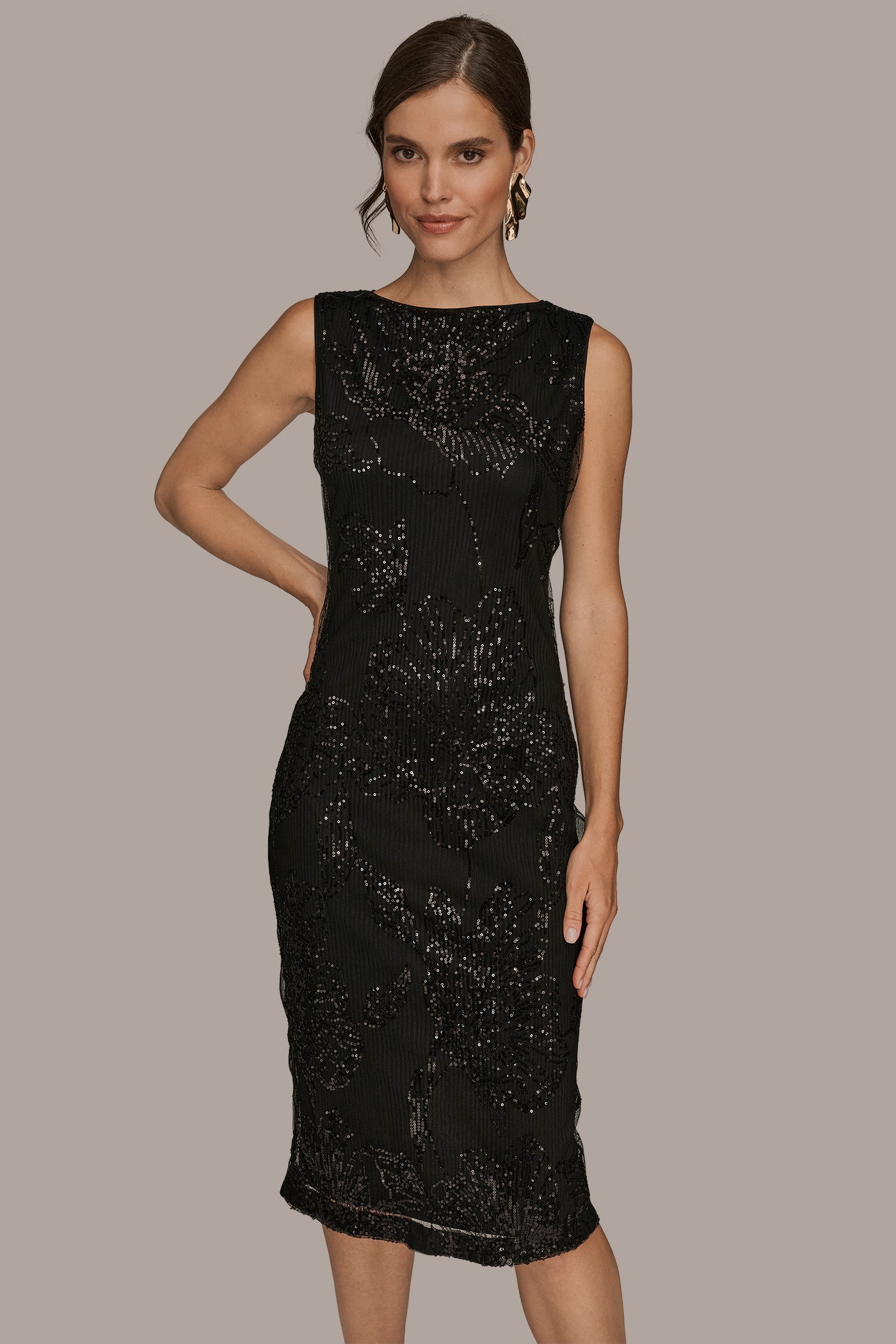 SEQUIN-EMBELLISHED MIDI SHEATH VIEW 3 | Dresses & Jumpsuits