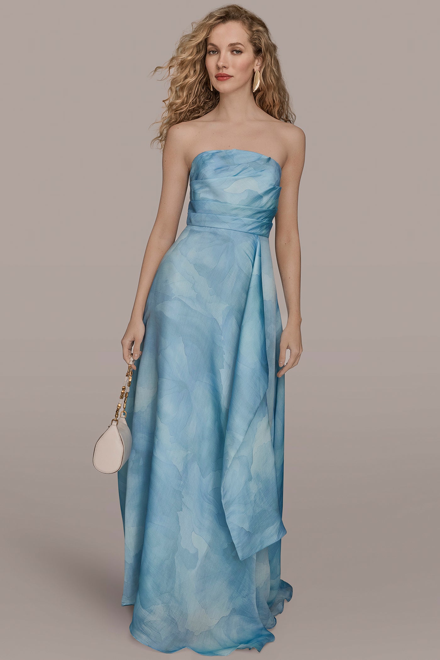 STRAPLESS WATER COLOR BALL GOWN | View 1 | New Arrivals