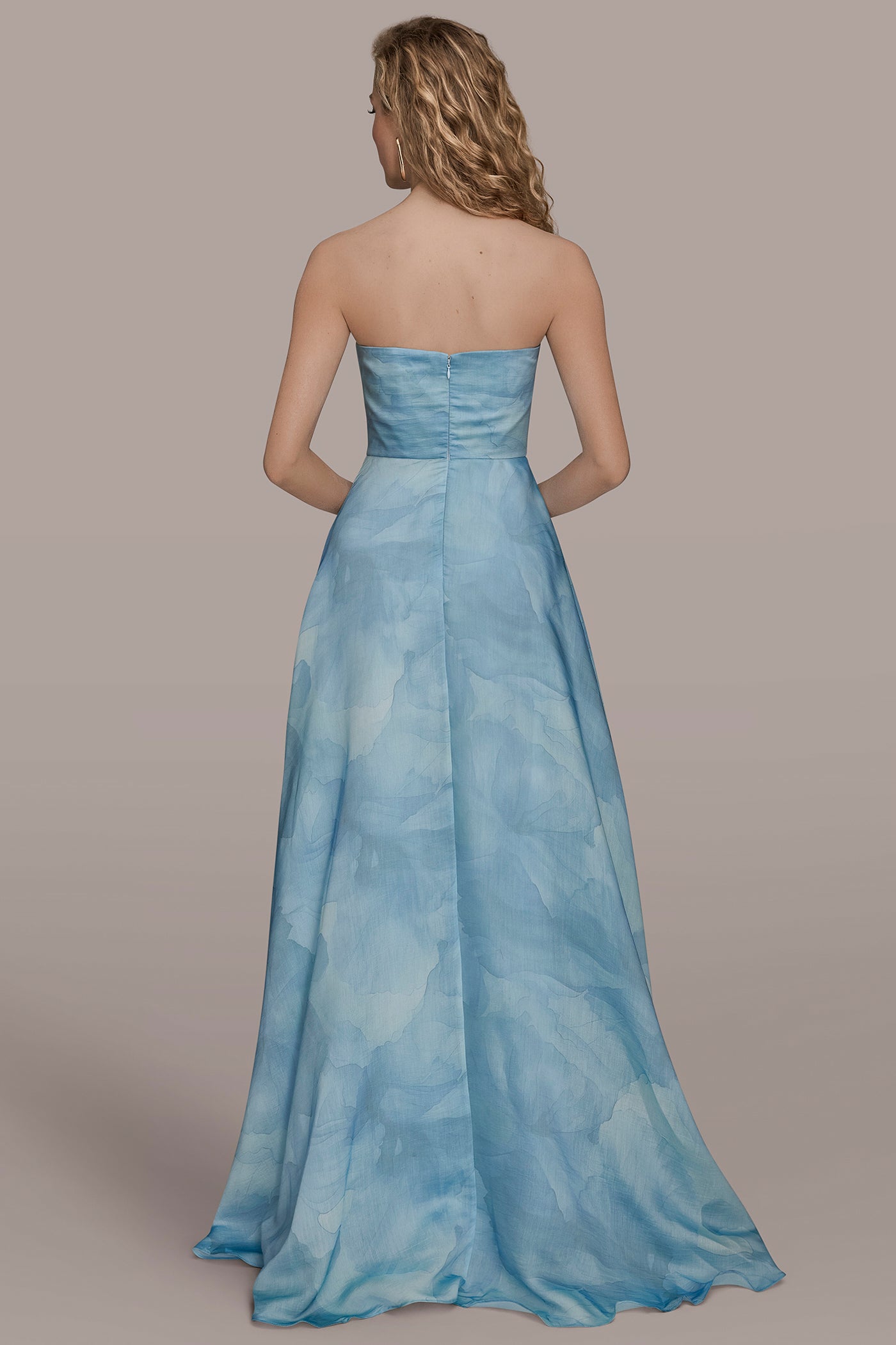 STRAPLESS WATER COLOR BALL GOWN | View 2 | New Arrivals