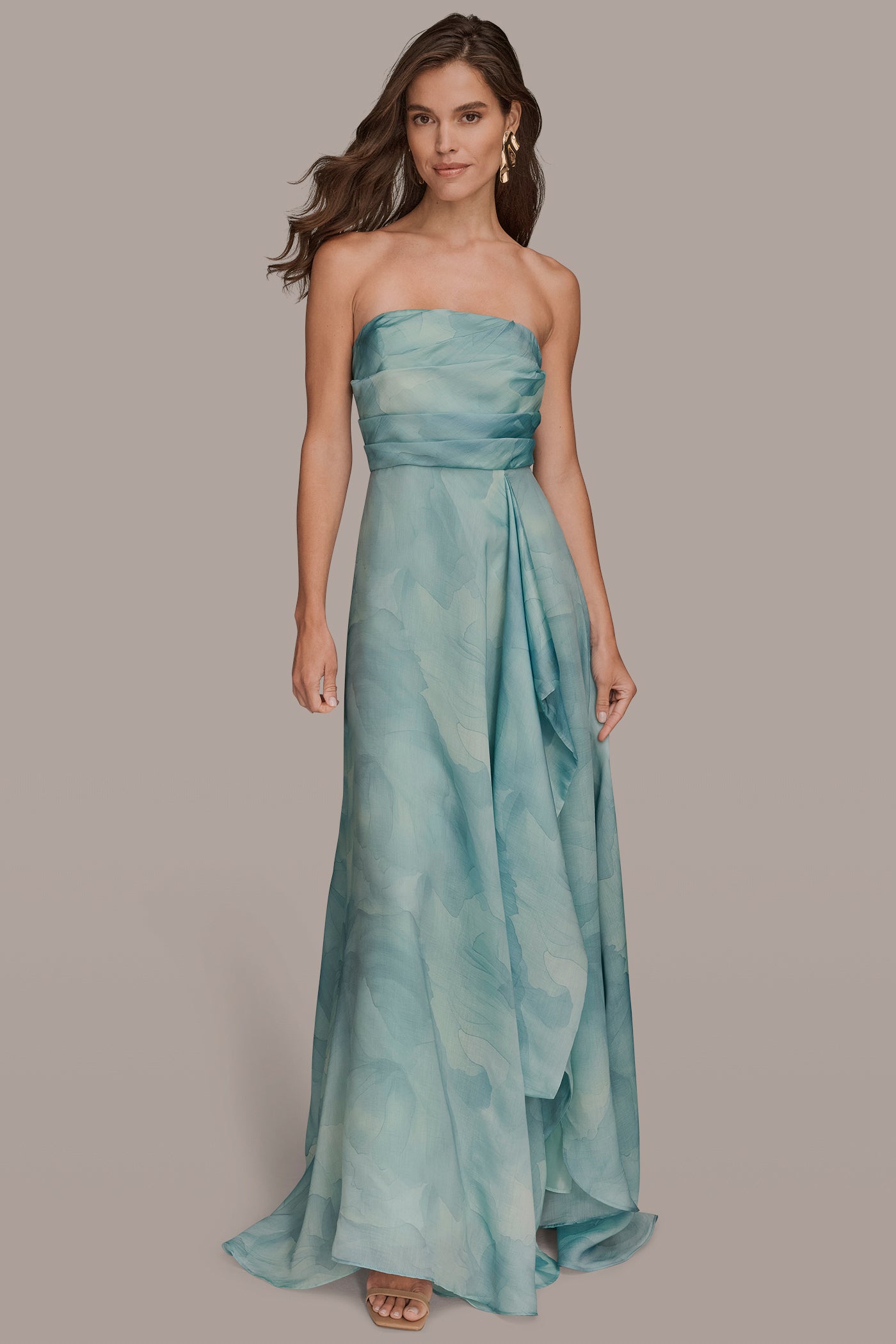 STRAPLESS WATER COLOR BALL GOWN | View 1 | New Arrivals