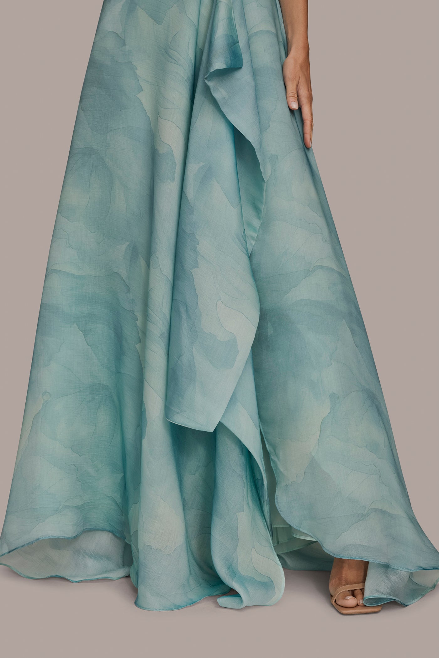 STRAPLESS WATER COLOR BALL GOWN VIEW 7 | New Arrivals