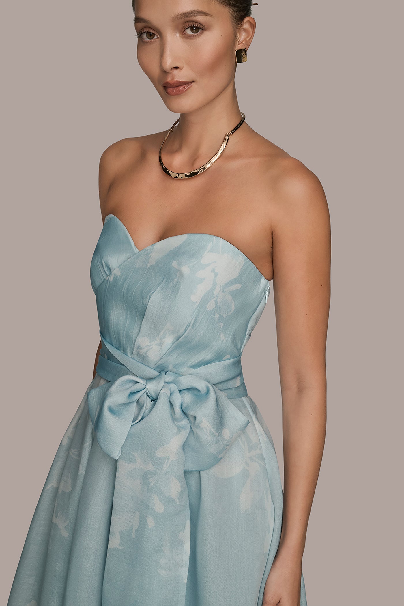 STRAPLESS FLORAL BALL GOWN VIEW 5 | Ball Gowns