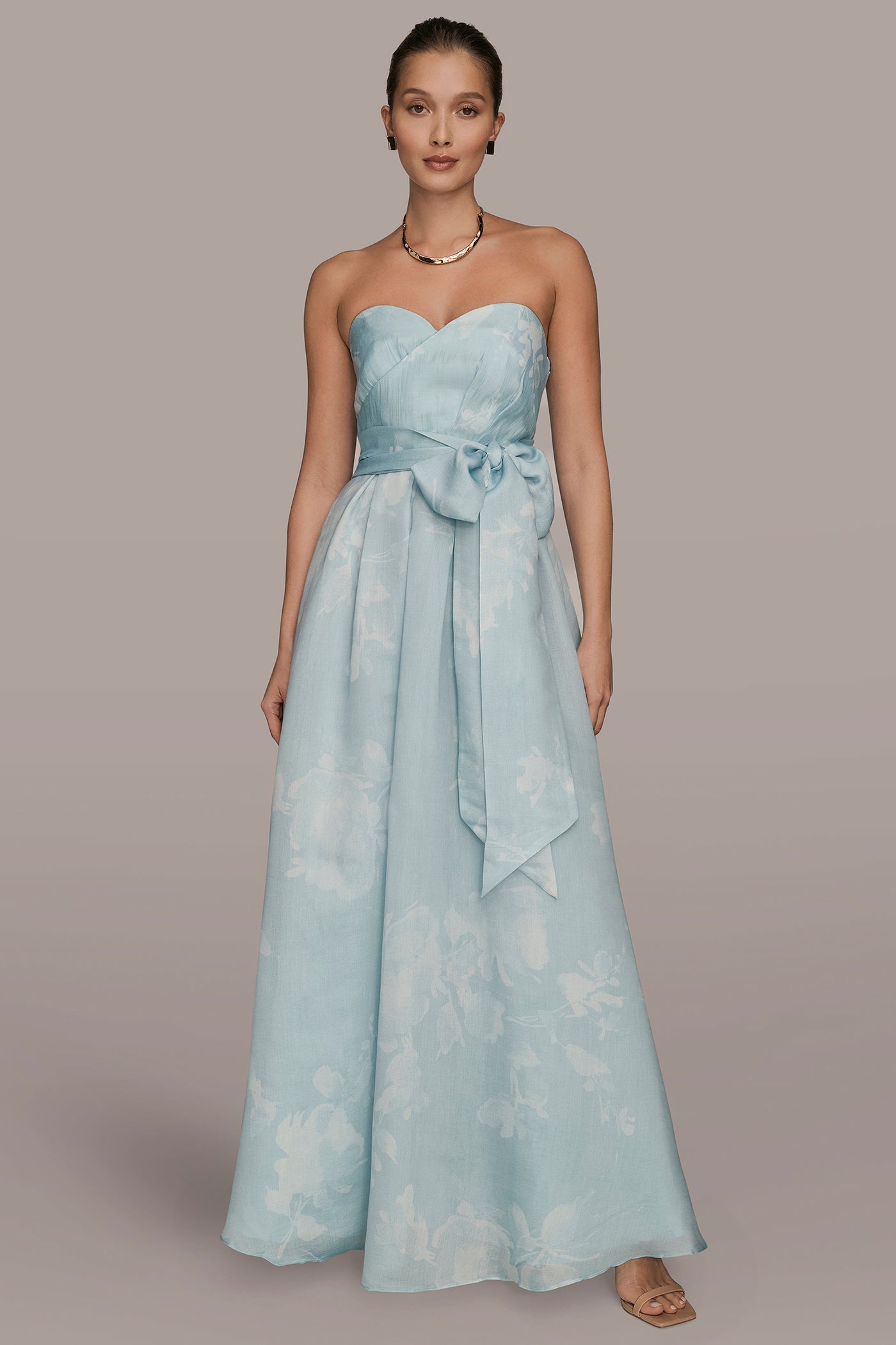 STRAPLESS FLORAL BALL GOWN | View 1 | Ball Gowns