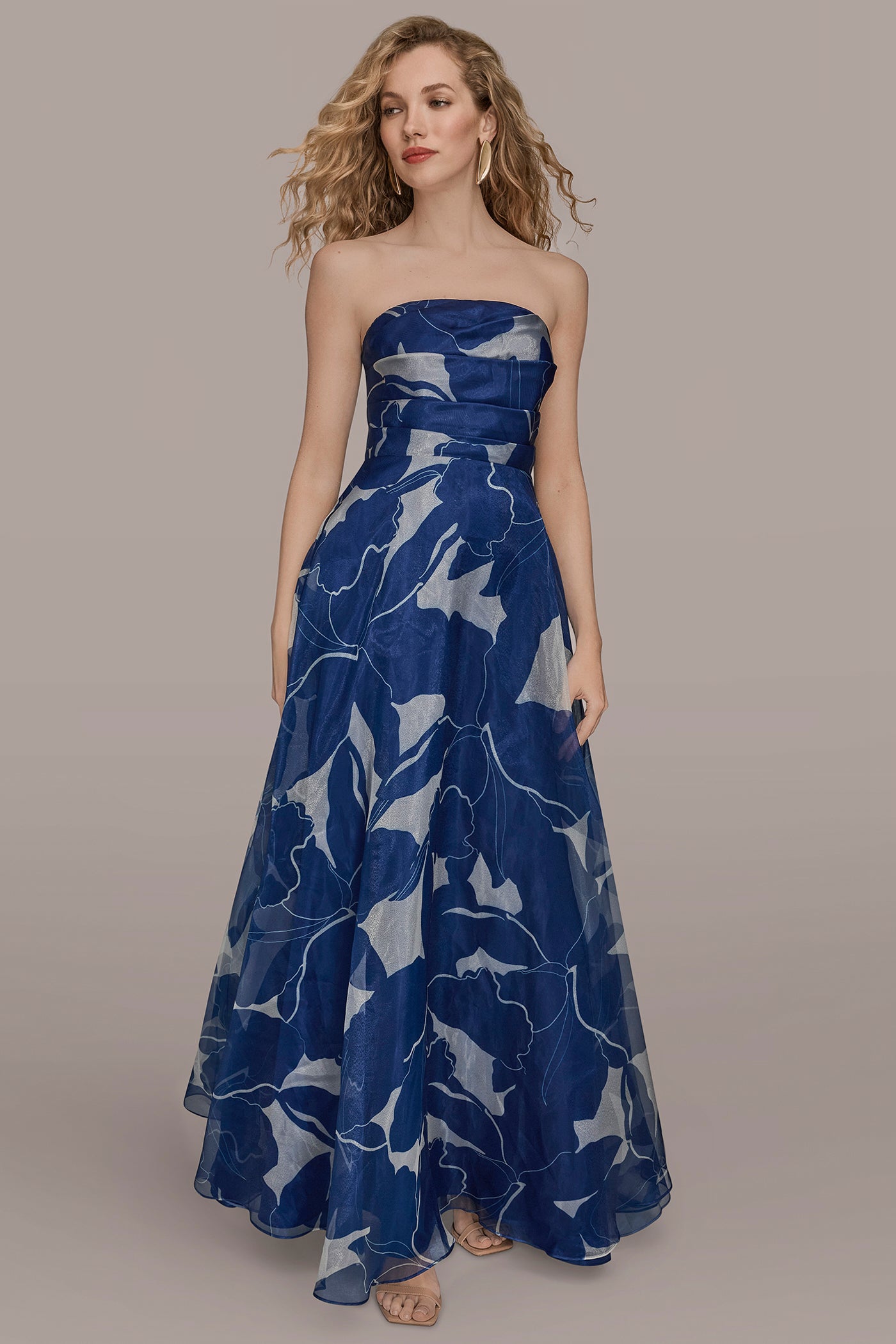 STRAPLESS FLORAL BALL GOWN | View 1 | Ball Gowns