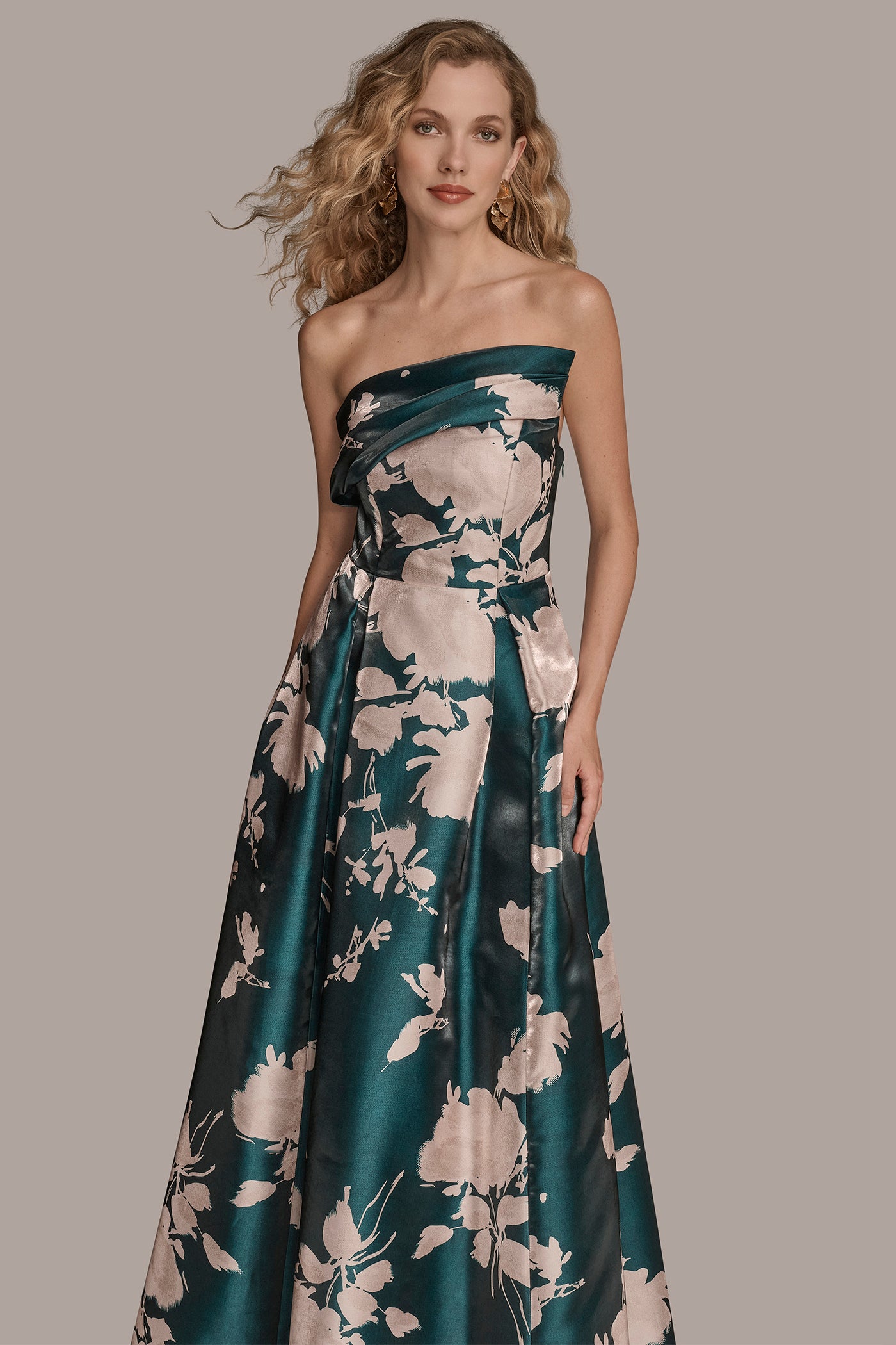 ASYMMETRIC FLORAL MIKADO BALL GOWN VIEW 4 | Dresses & Jumpsuits