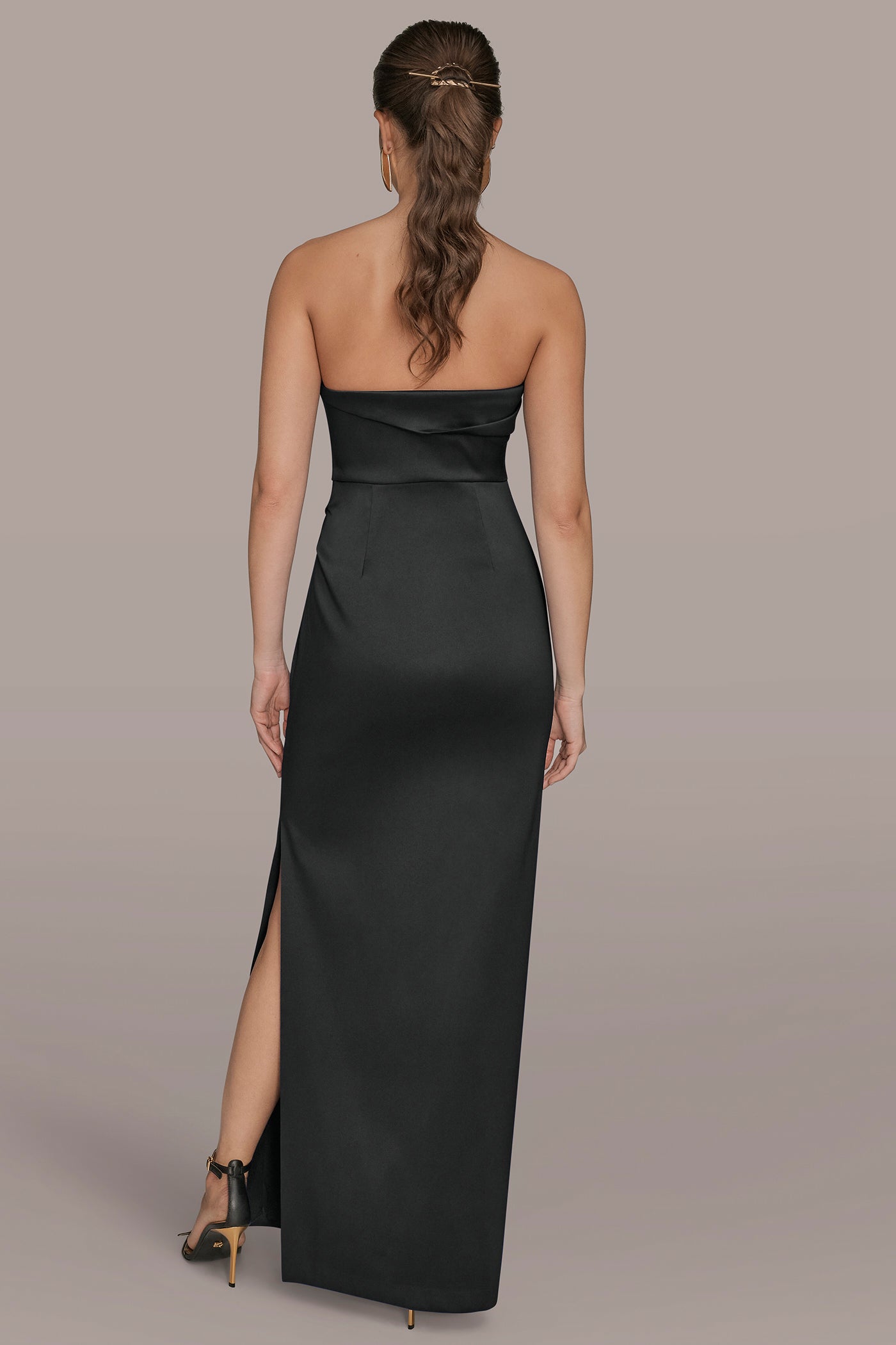 ASYMMETRIC STRAPLESS GATHERED GOWN | View 2 | Ball Gowns