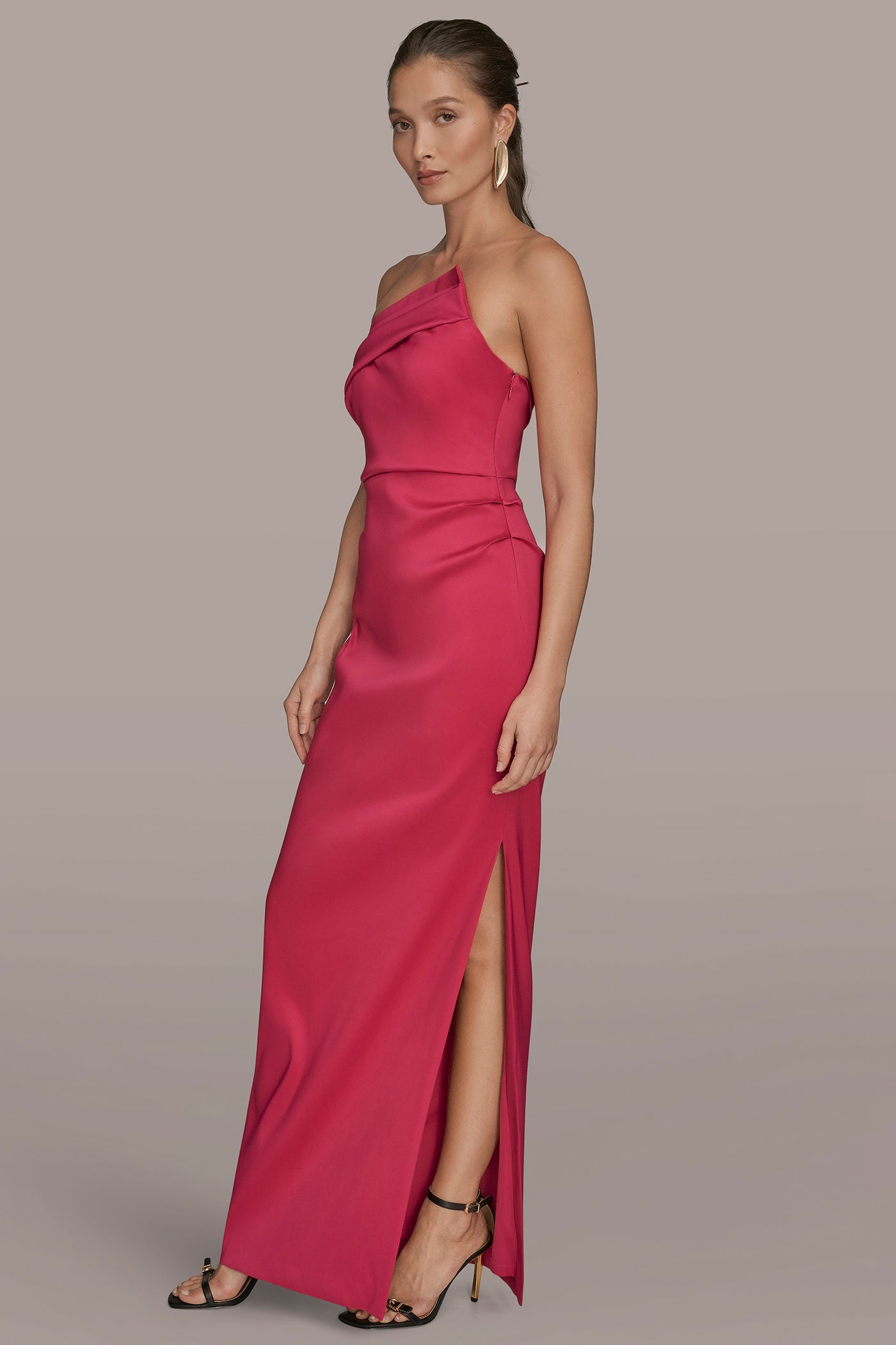 ASYMMETRIC STRAPLESS GATHERED GOWN | View 2 | Ball Gowns