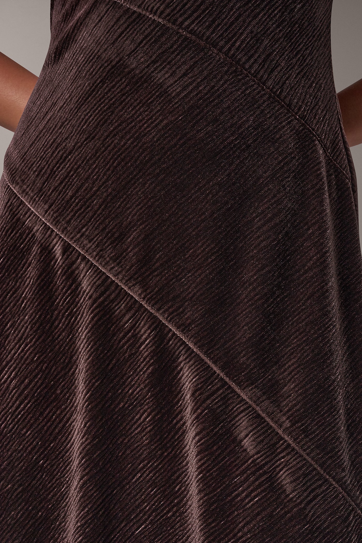 VELVET MOCK NECK MIDI DRESS VIEW 6