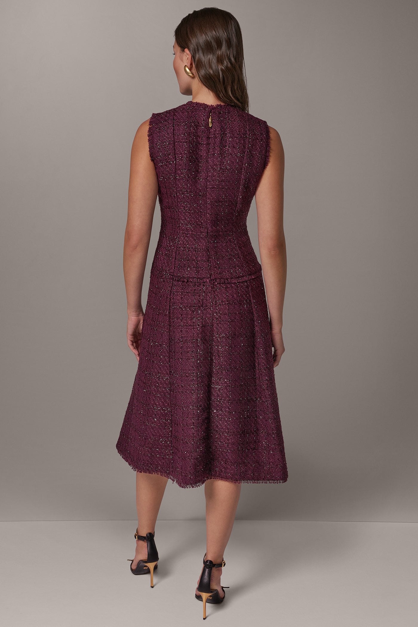 TWEED MIDI DRESS VIEW 3 | New Arrivals