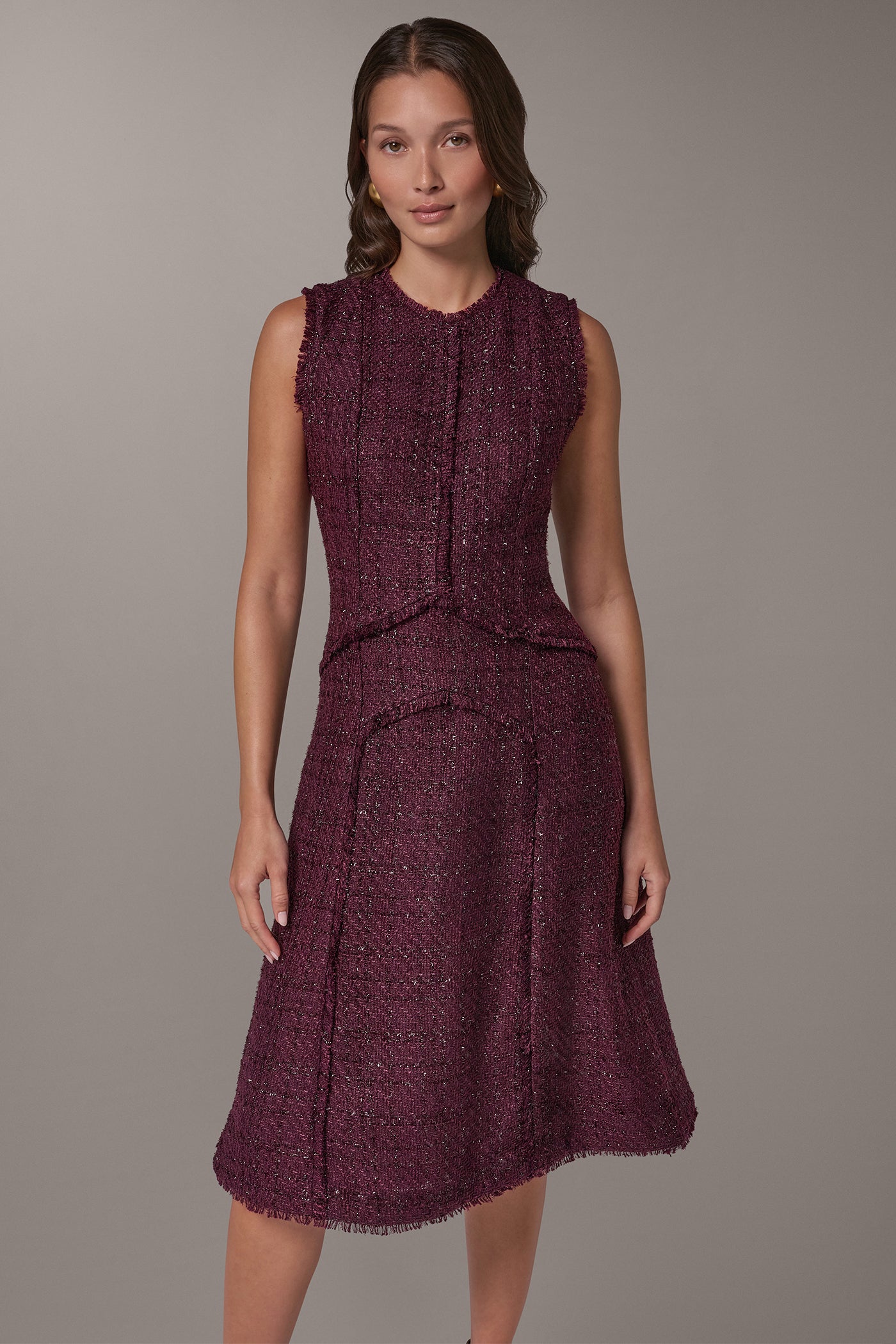 TWEED MIDI DRESS VIEW 7 | New Arrivals