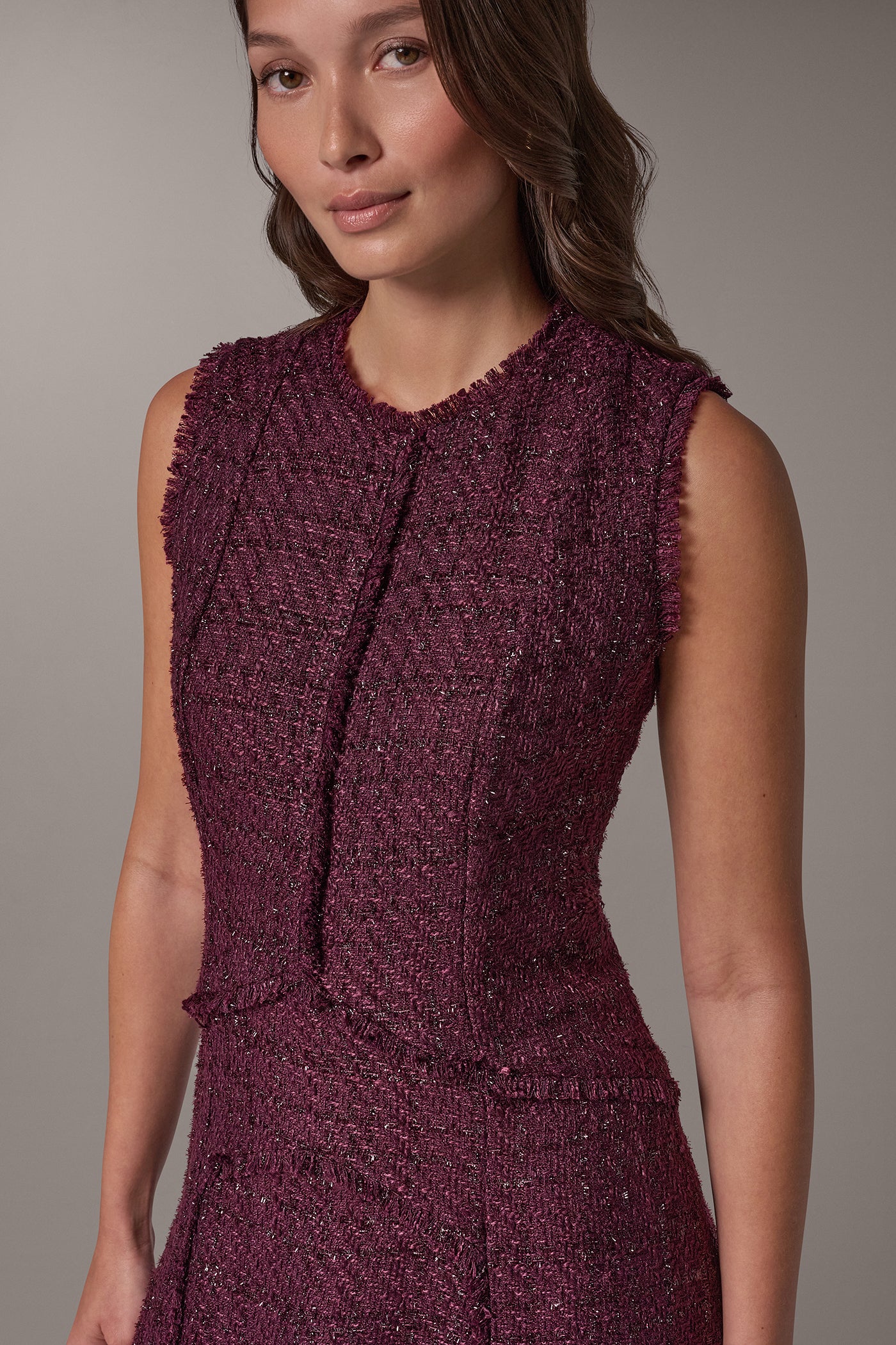 TWEED MIDI DRESS VIEW 2 | New Arrivals