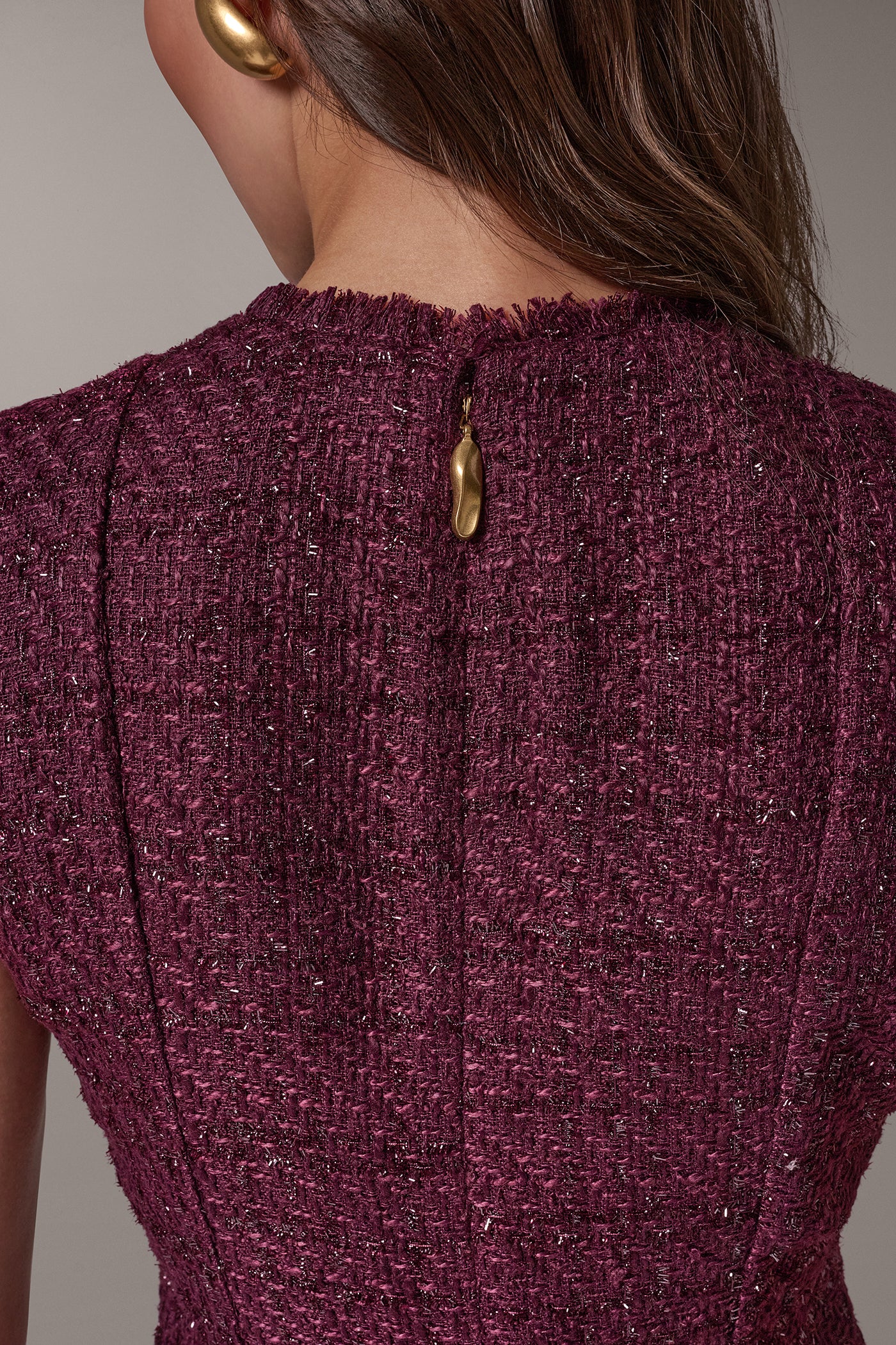 TWEED MIDI DRESS VIEW 6 | New Arrivals