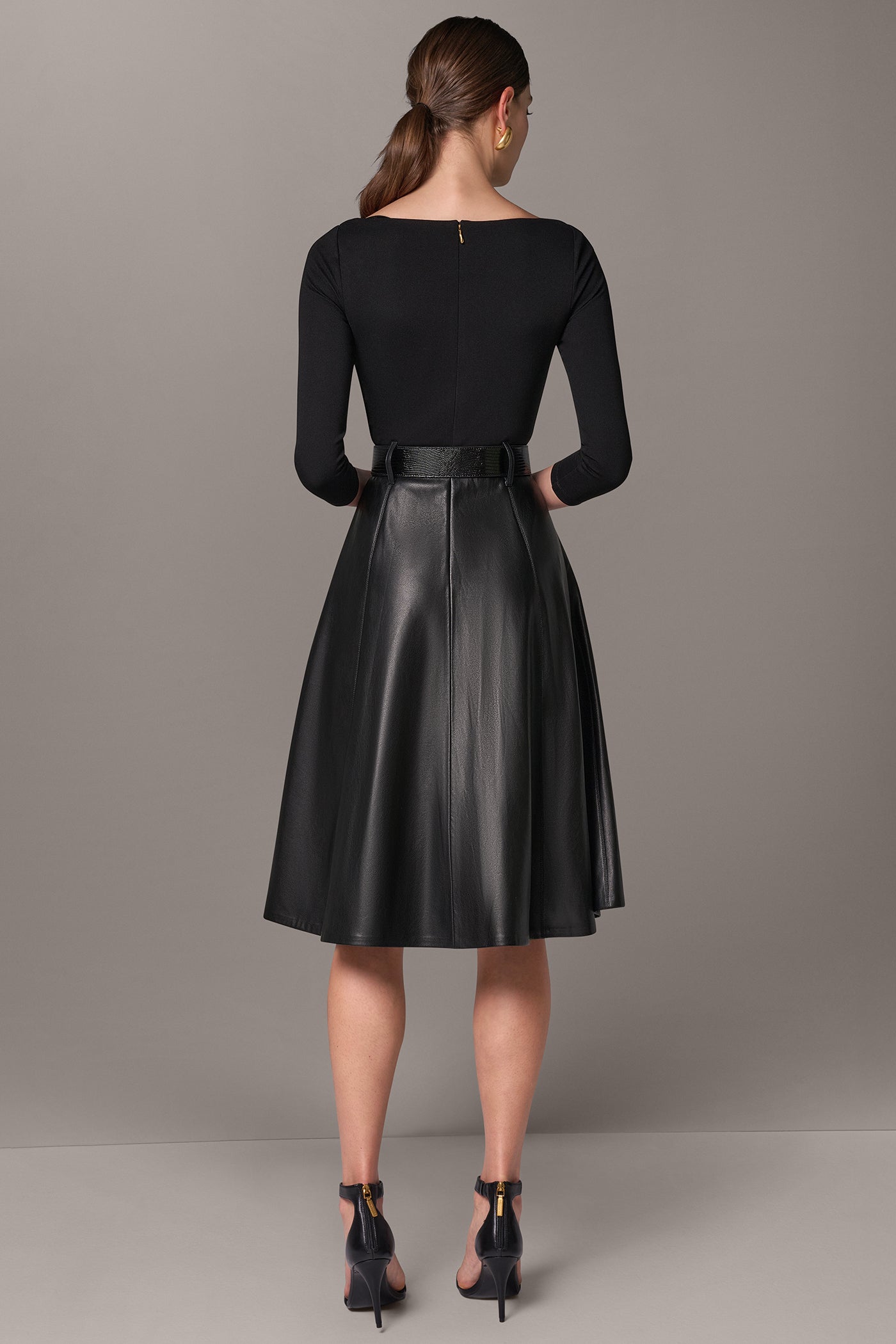 MIXED MEDIA MIDI DRESS VIEW 3 | Included in discounts