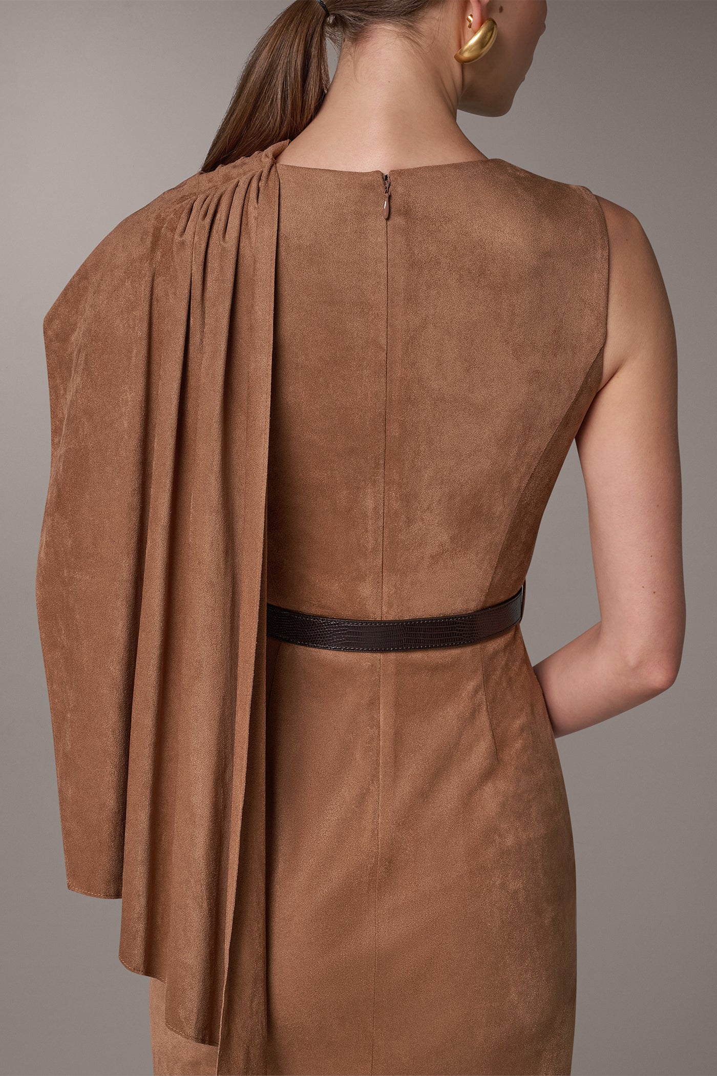 SHOULDER DRAPE MIDI SHEATH VIEW 5