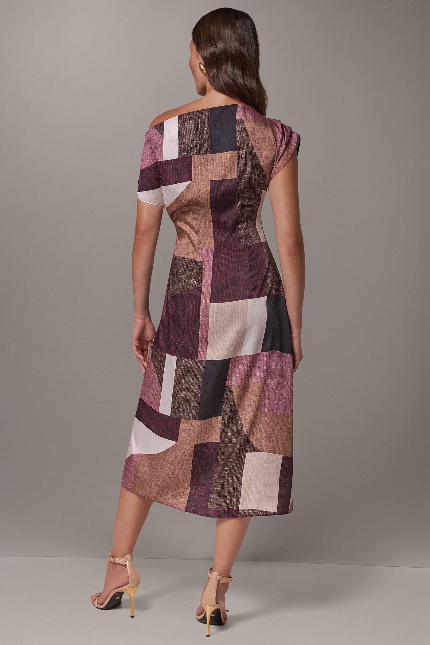 ASYMMETRIC OFF THE SHOULDER MIDI DRESS VIEW 4 | New Arrivals