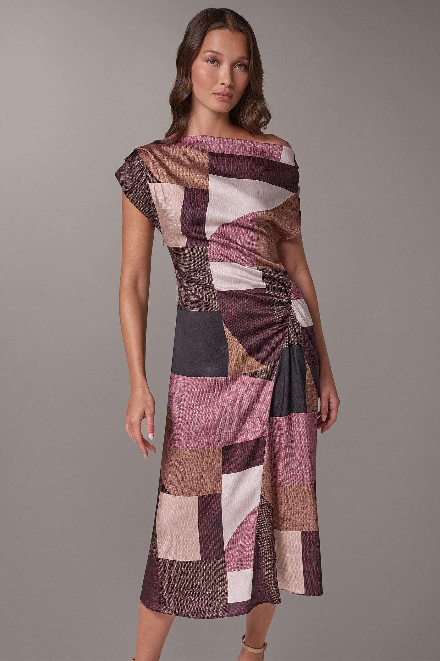 ASYMMETRIC OFF THE SHOULDER MIDI DRESS VIEW 7 | New Arrivals