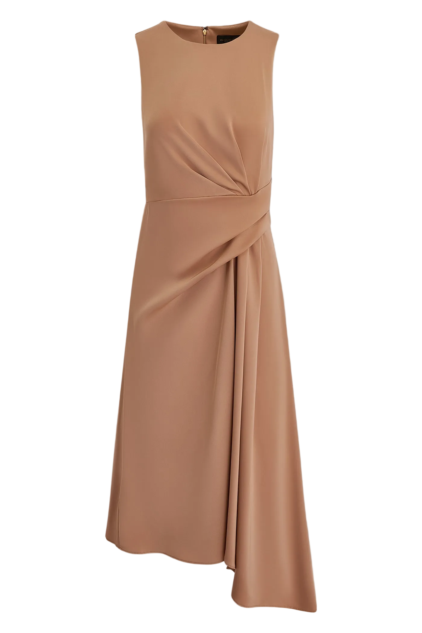 SATIN WRAP-EFFECT MIDI DRESS (alternate view)