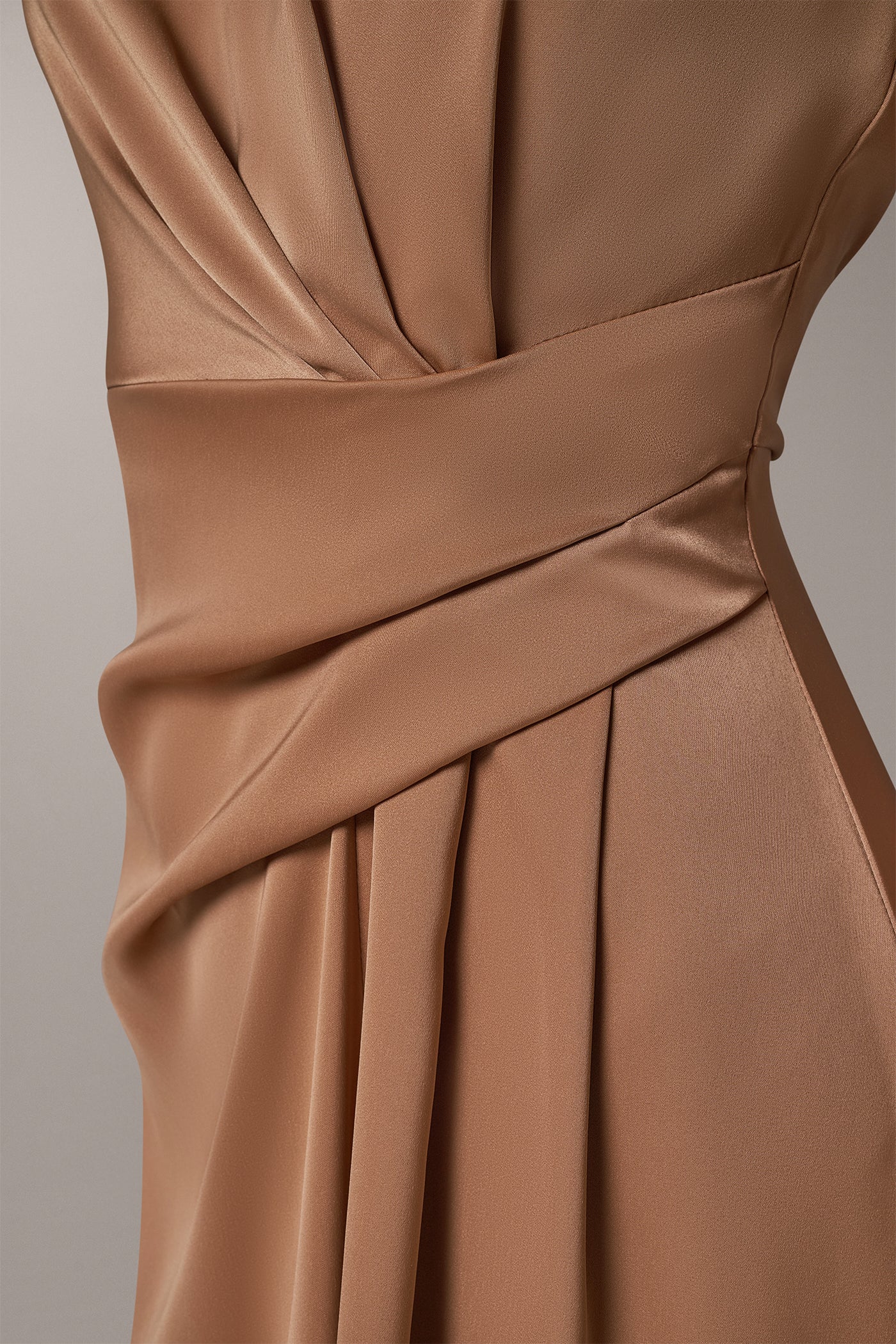 SATIN WRAP-EFFECT MIDI DRESS VIEW 7