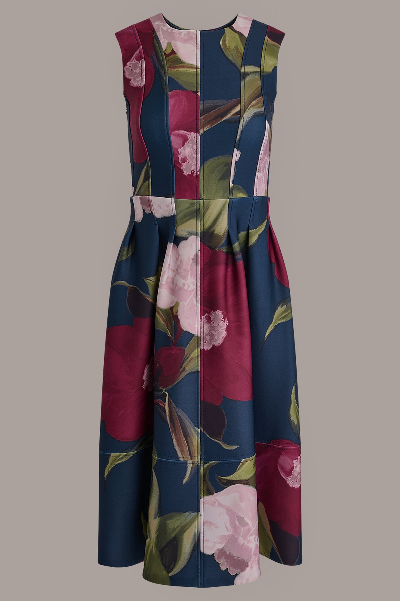 FLORAL MIDI FIT & FLARE DRESS VIEW 10