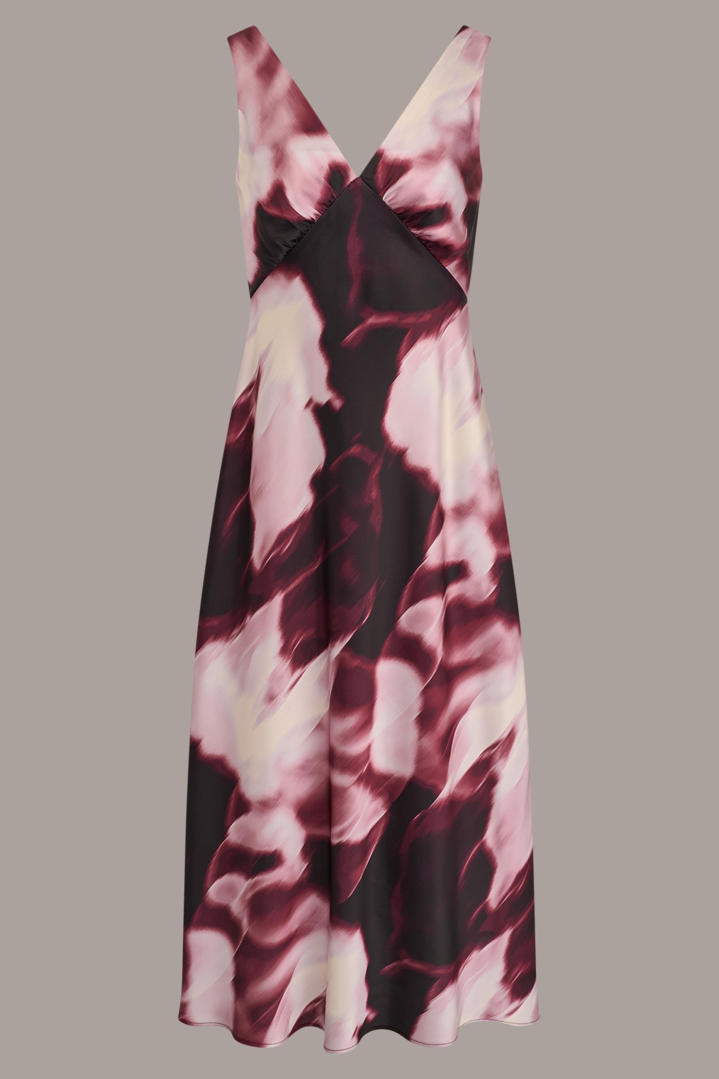 V-NECK FLORAL A-LINE DRESS VIEW 7