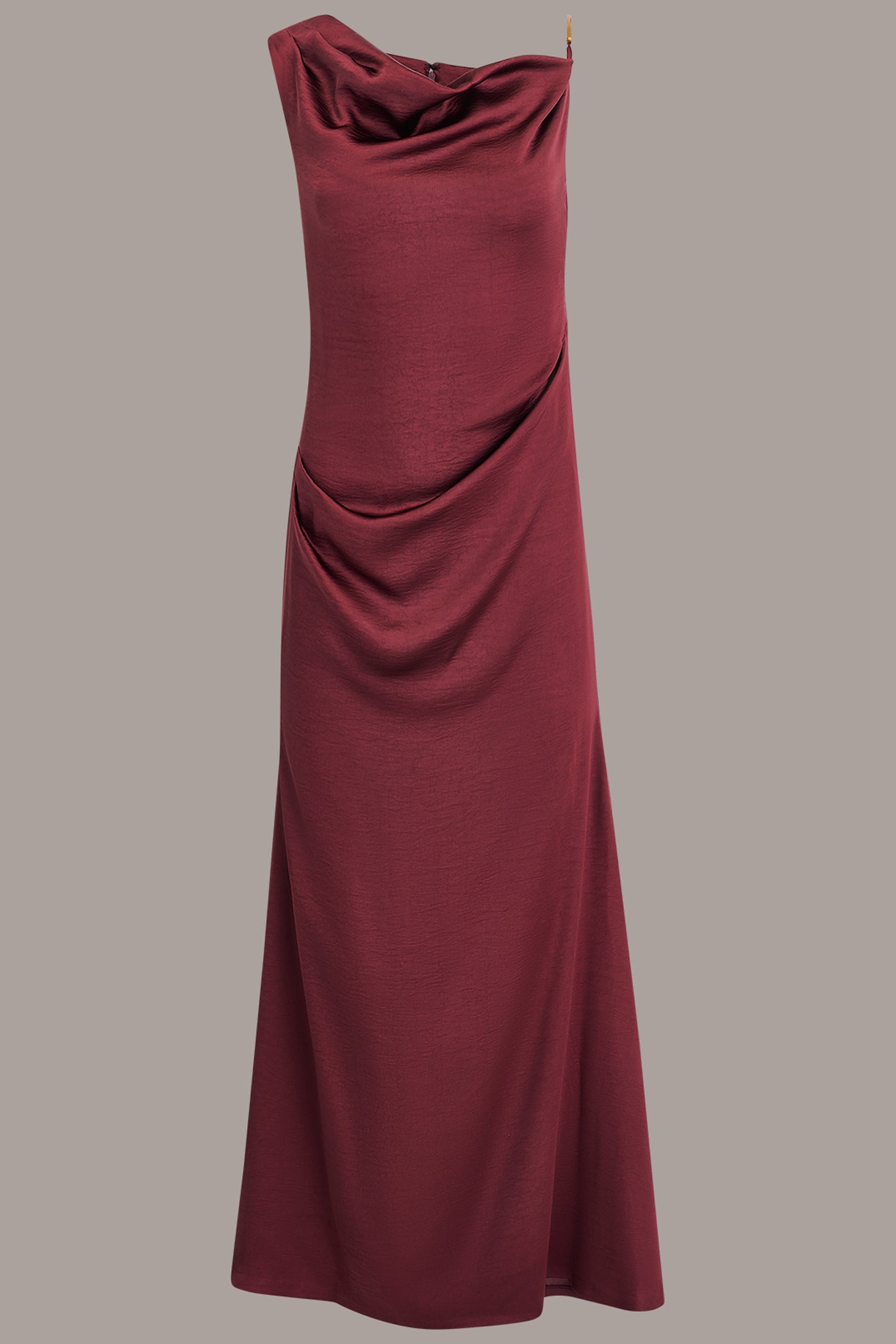 ASYMMETRIC COWL NECK MAXI DRESS VIEW 8 | Fall Collection