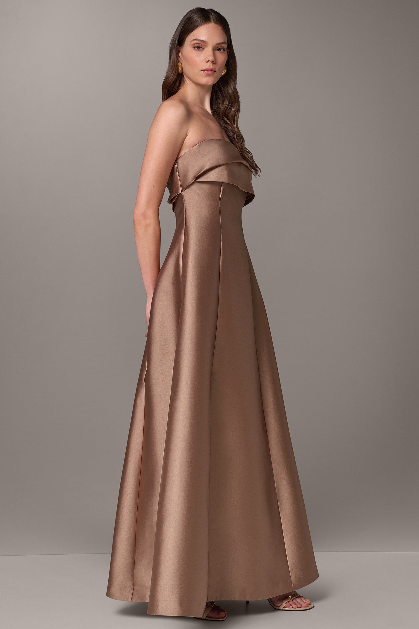 STRAPLESS FOLDOVER GOWN VIEW 3 | Clothing