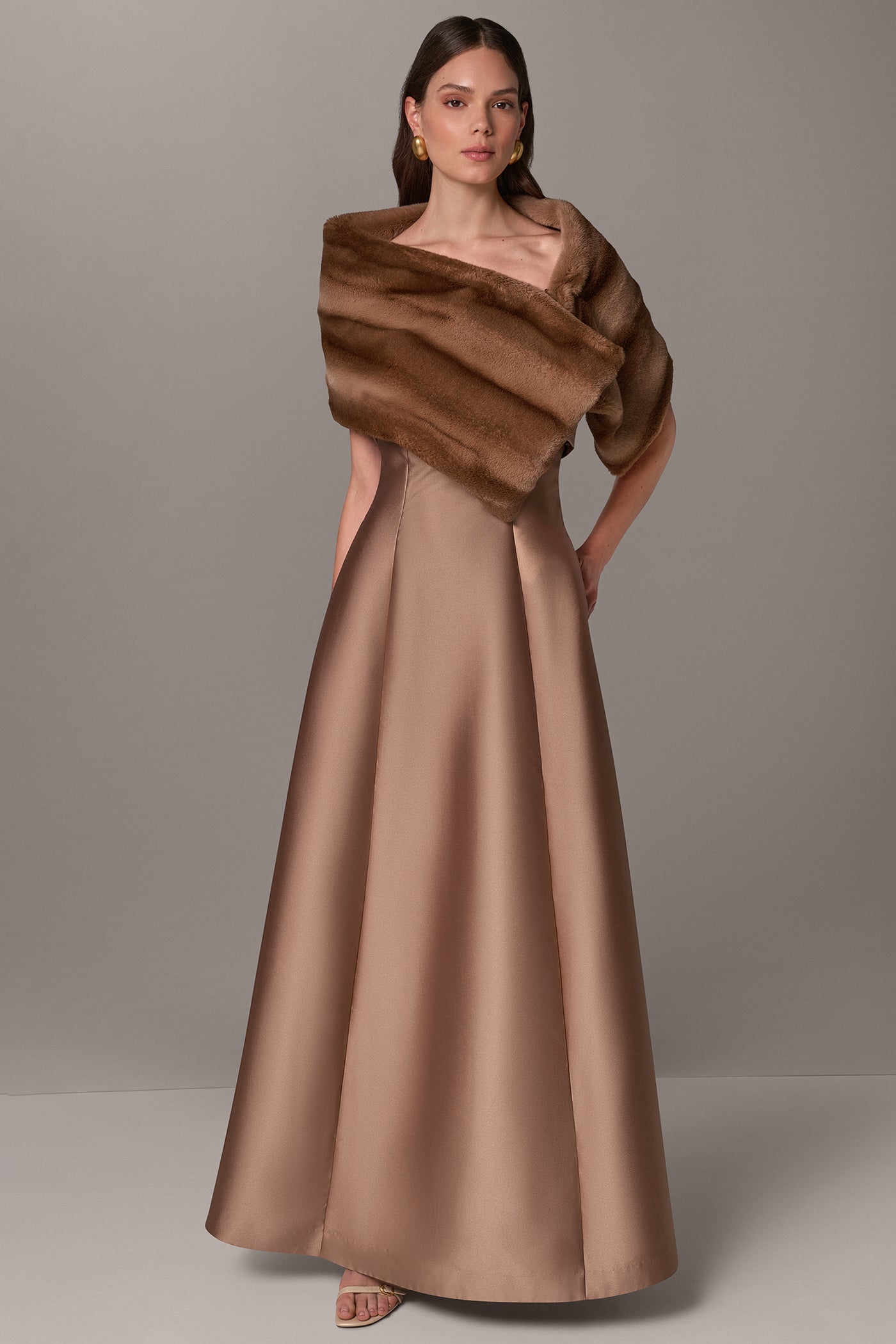 ASYMMETRIC FAUX FUR SHRUG VIEW 6