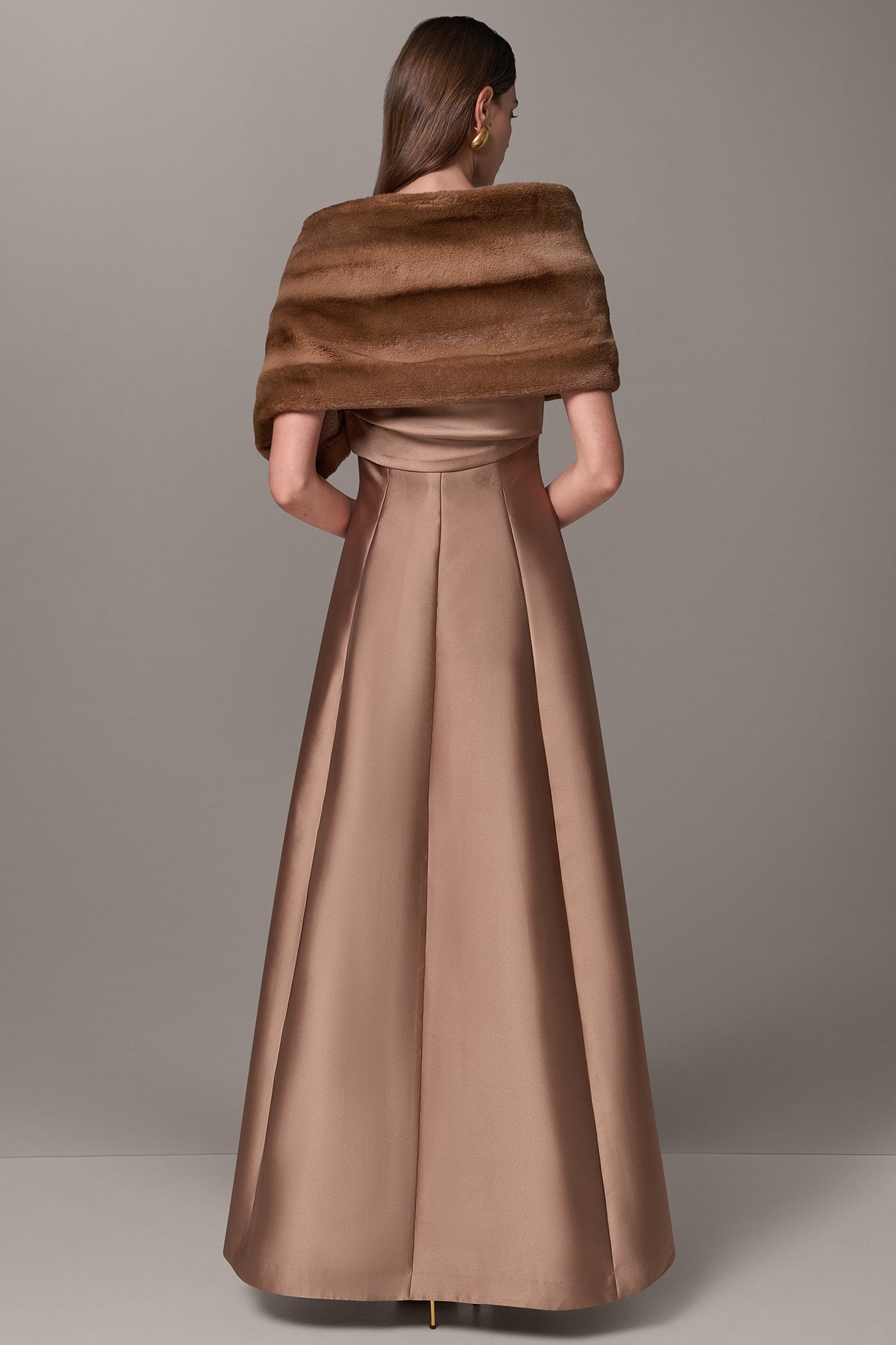 ASYMMETRIC FAUX FUR SHRUG VIEW 7