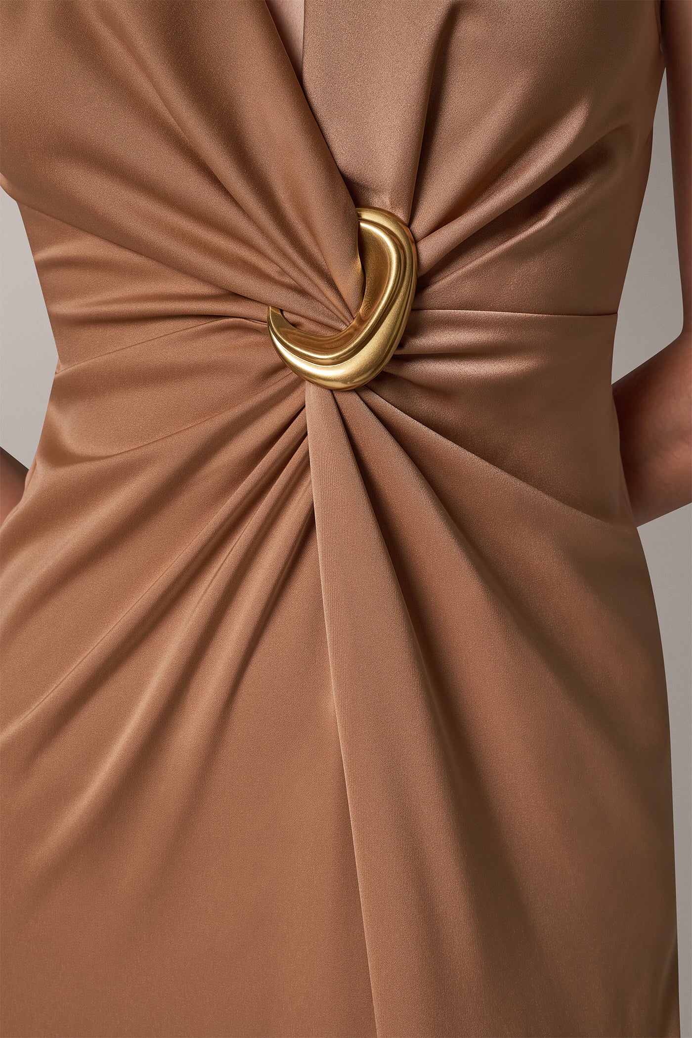 SATIN TWIST FRONT MAXI DRESS VIEW 5
