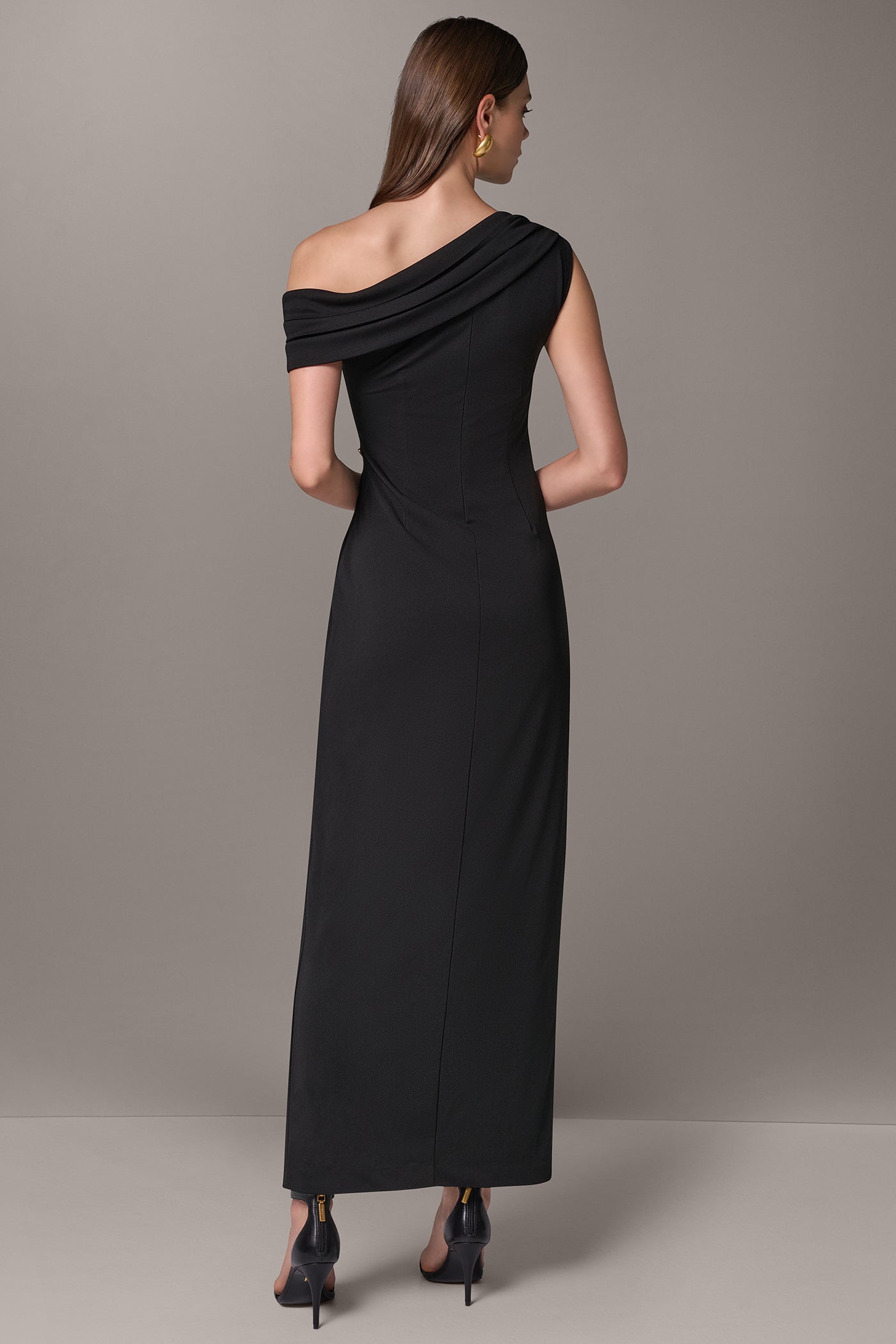 ASYMMETRIC OFF THE SHOULDER MAXI DRESS VIEW 4