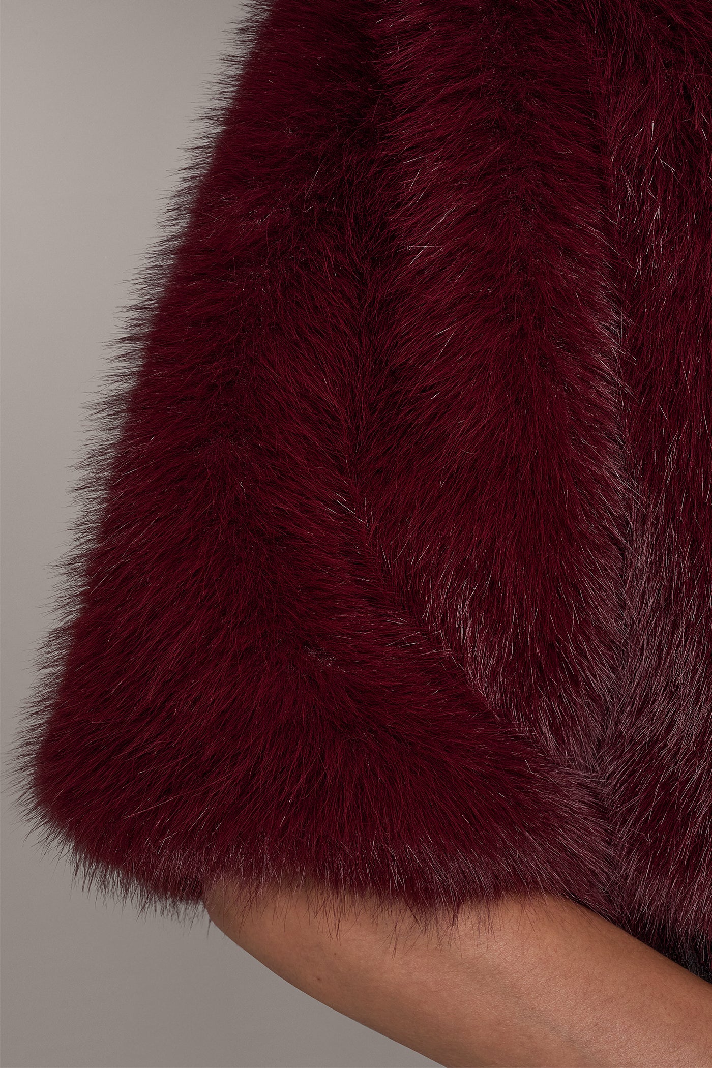 FAUX FUR OPEN FRONT SHRUG VIEW 4