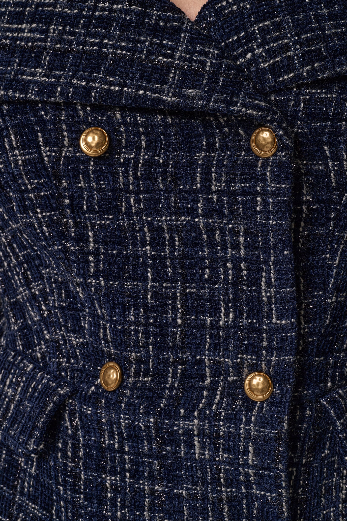 DOUBLE BREASTED TWEED BLAZER DRESS VIEW 6