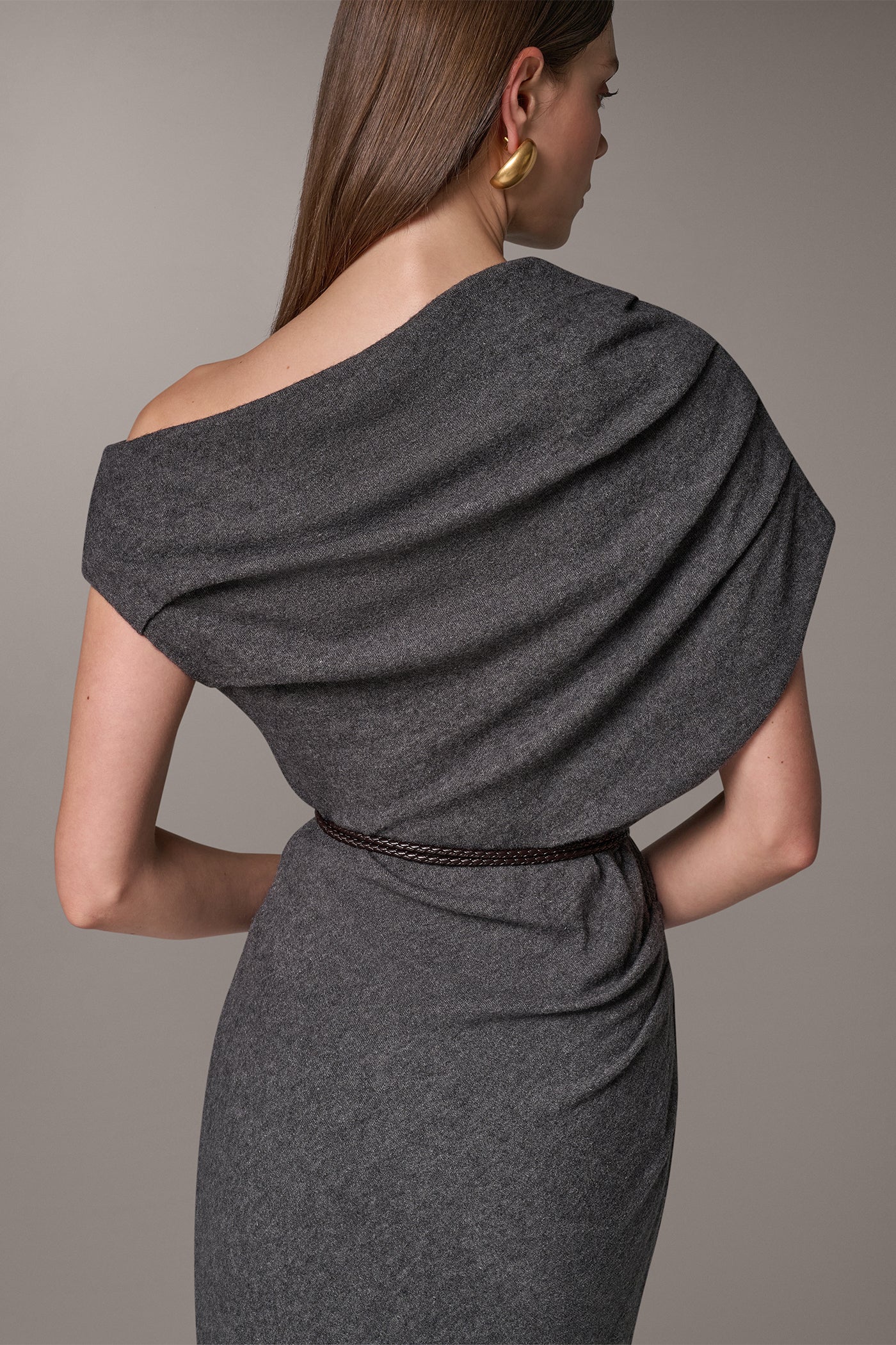 ASYMMETRIC MIDI SWEATER DRESS VIEW 5 | Included in discounts