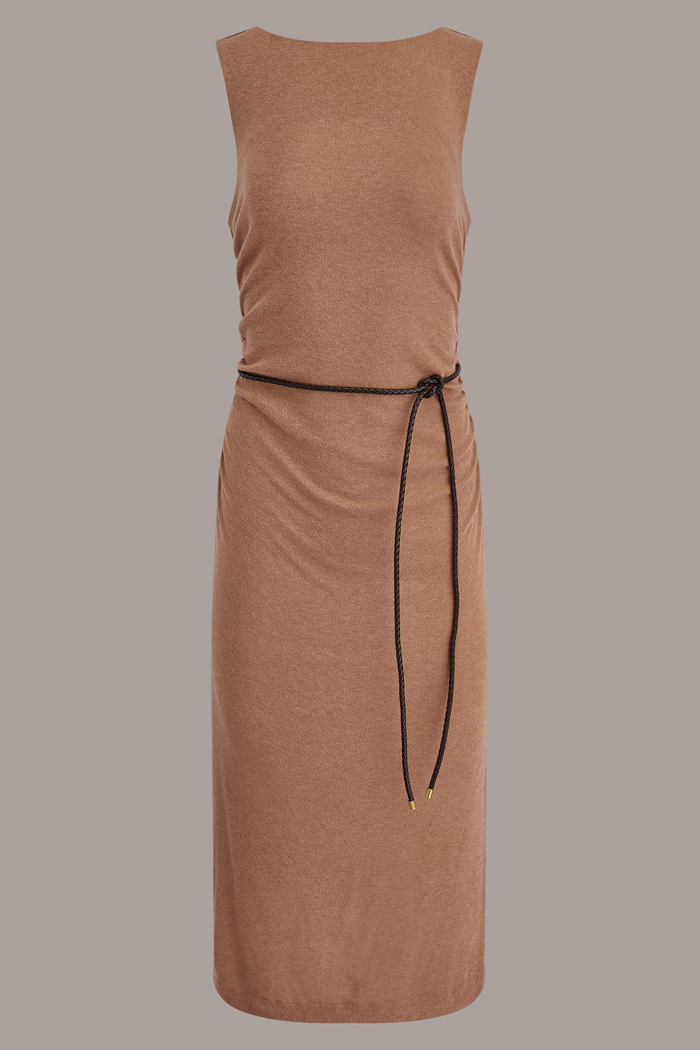 BOATNECK MIDI COLUMN SWEATER DRESS VIEW 8