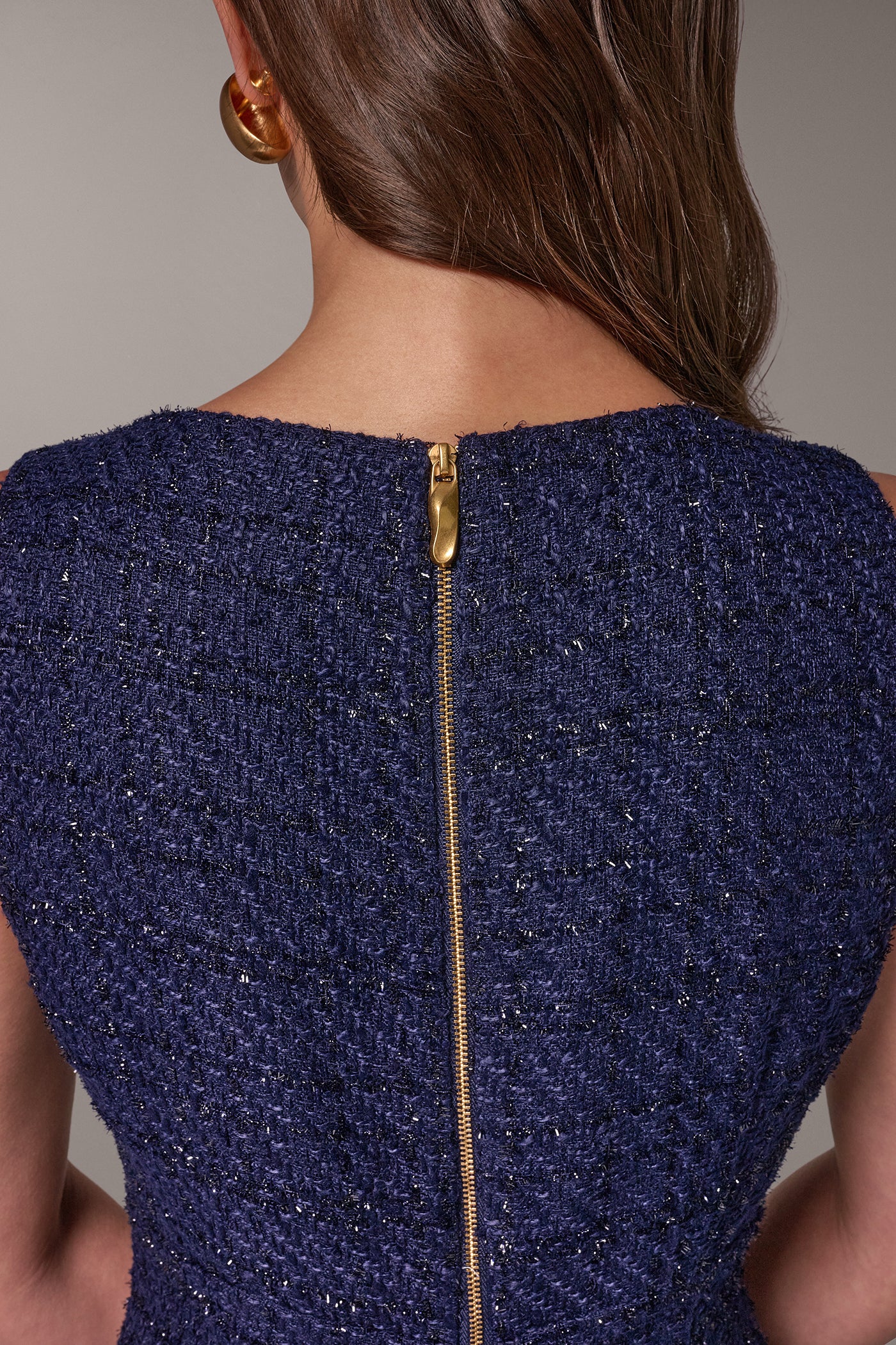 TWEED ASYMMETRIC MIDI SHEATH VIEW 6