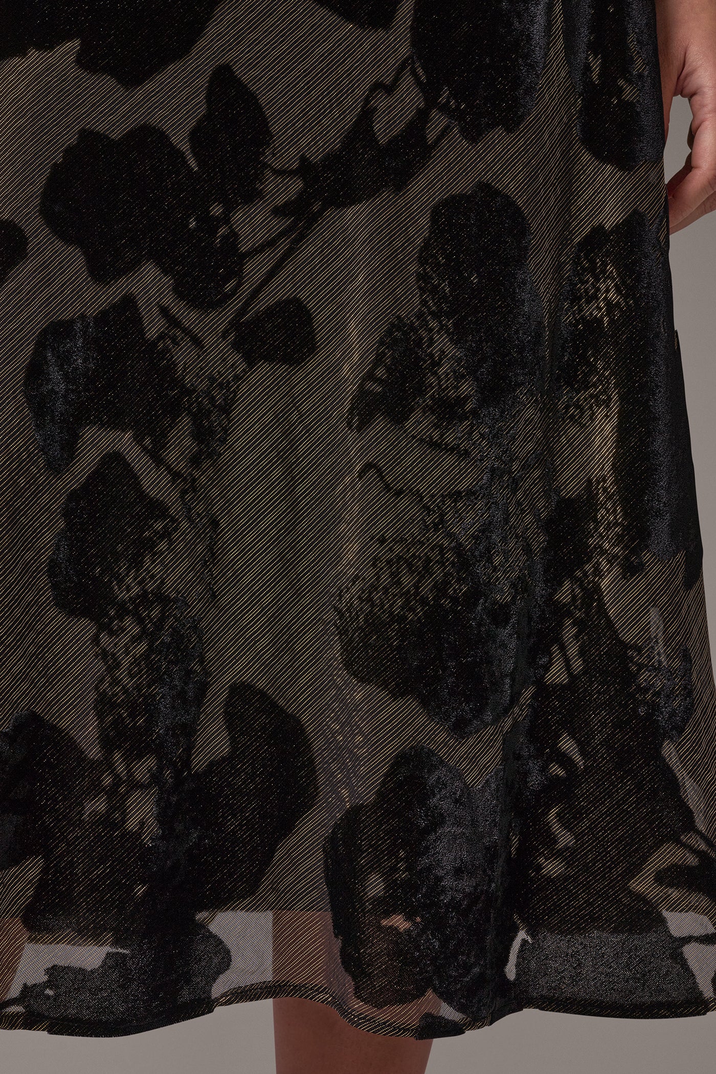 FLORAL BURNOUT VELVET MIDI DRESS VIEW 6