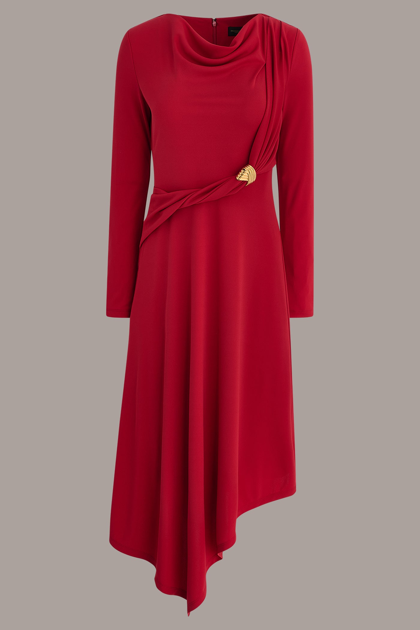 ASYMMETRIC WAIST MIDI DRESS VIEW 8