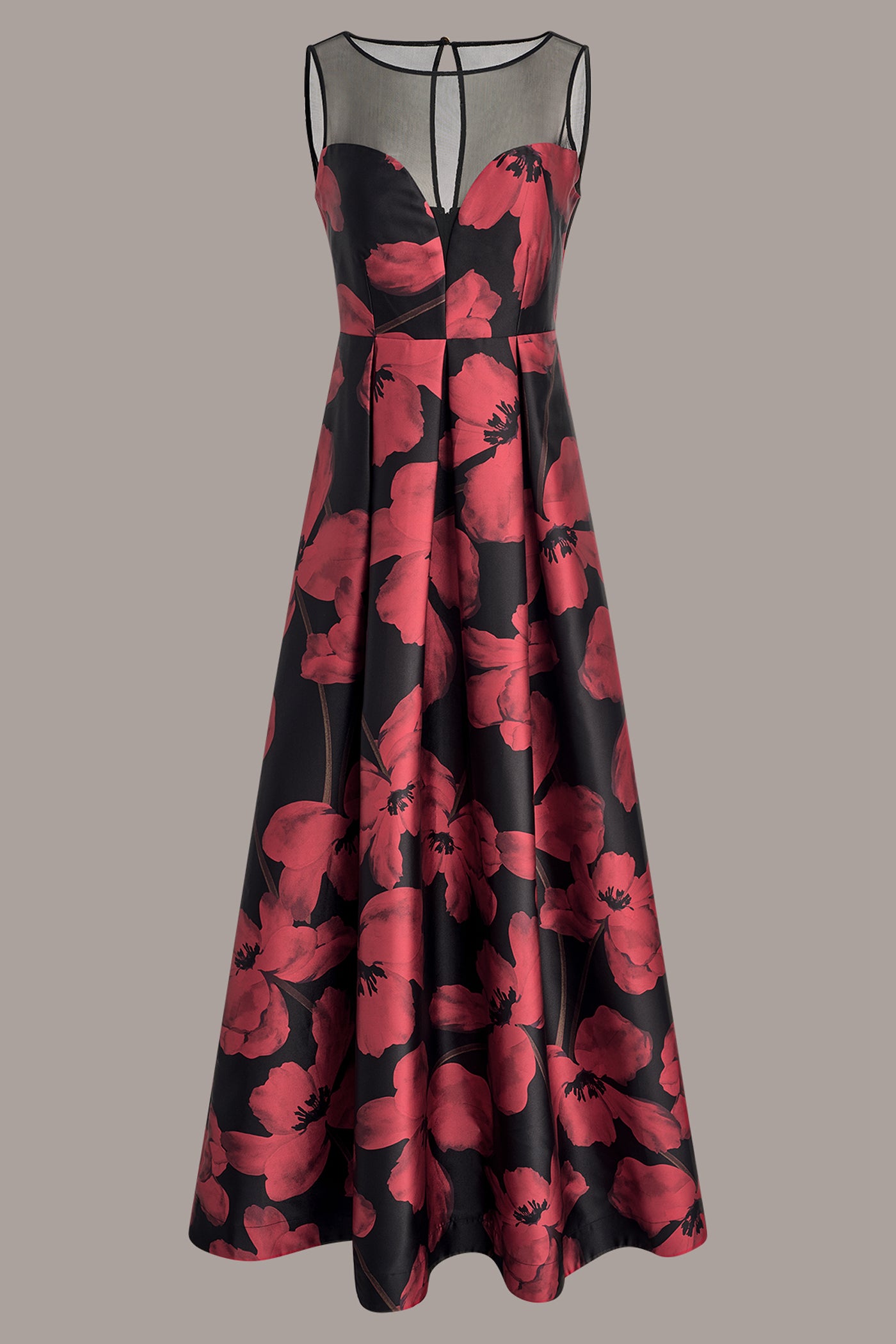 ILLUSION MIKADO FLORAL GOWN VIEW 10