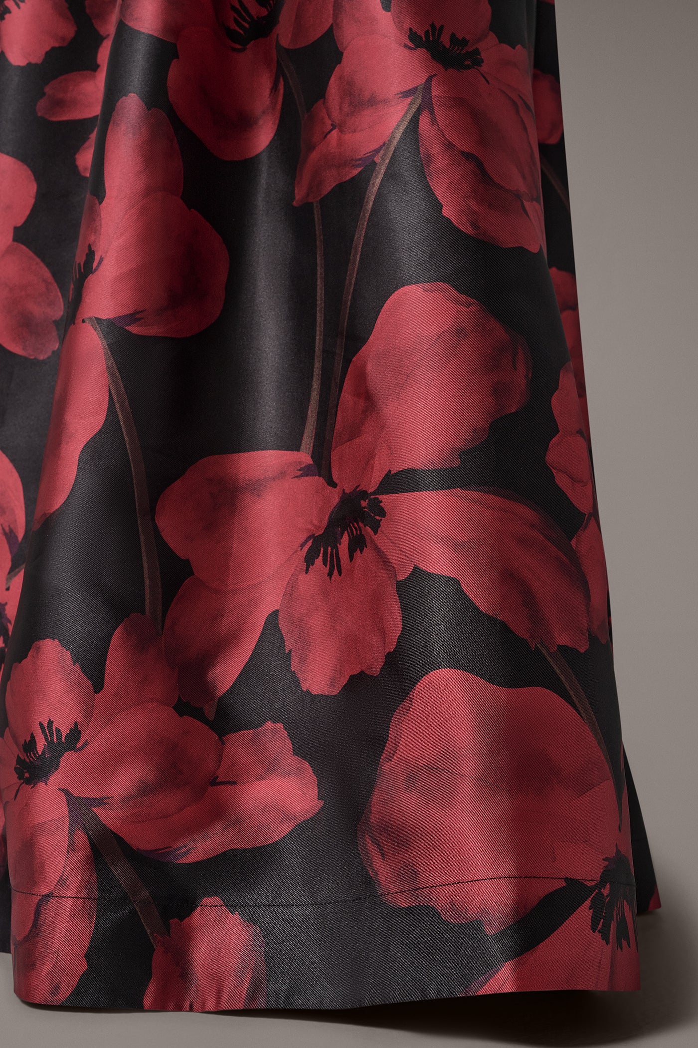ILLUSION MIKADO FLORAL GOWN VIEW 7