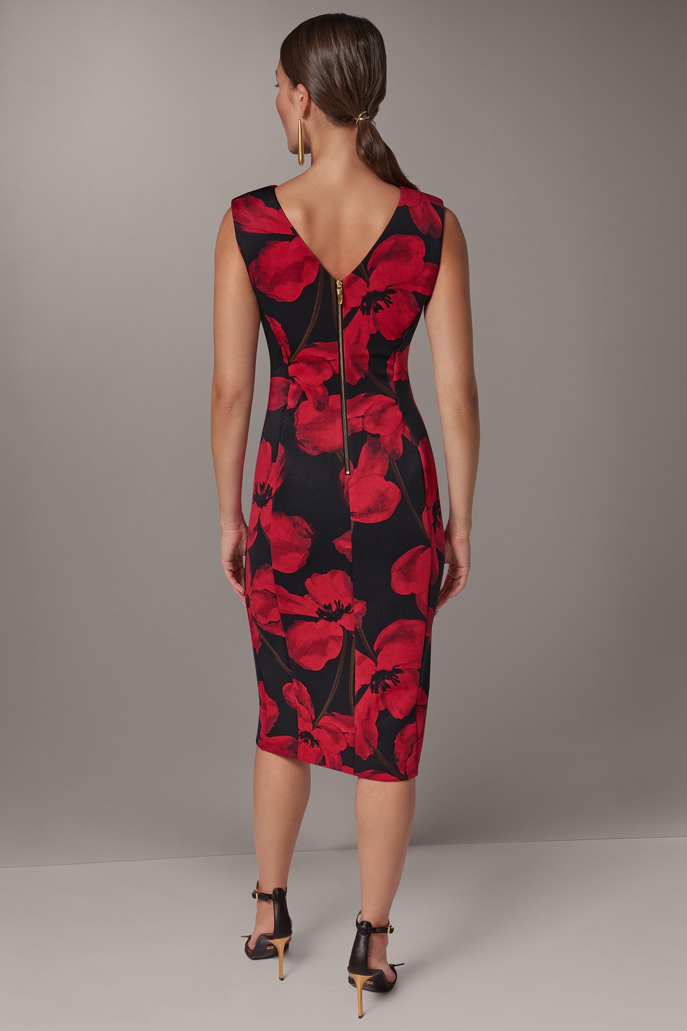 FLORAL MIDI SHEATH VIEW 3