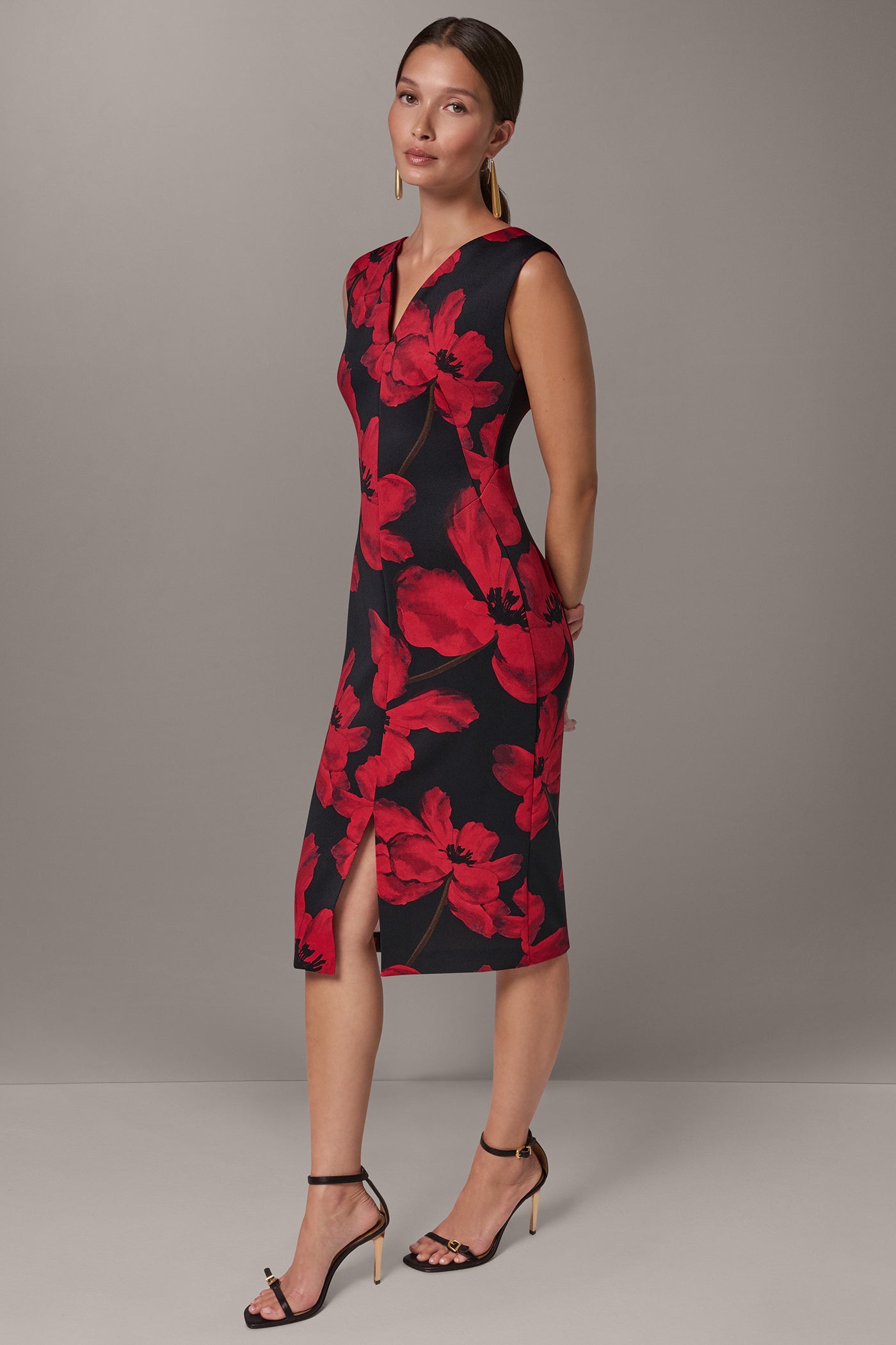 FLORAL MIDI SHEATH VIEW 2