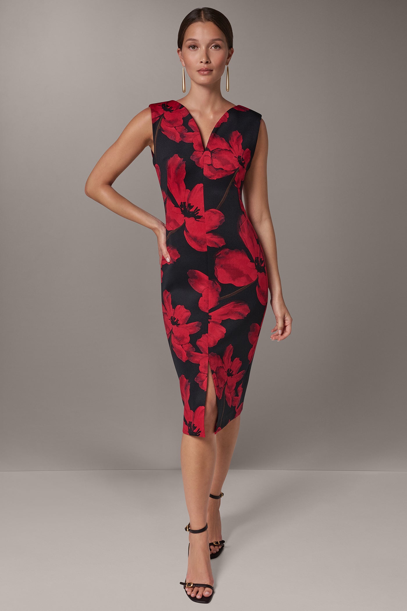 FLORAL MIDI SHEATH VIEW 8
