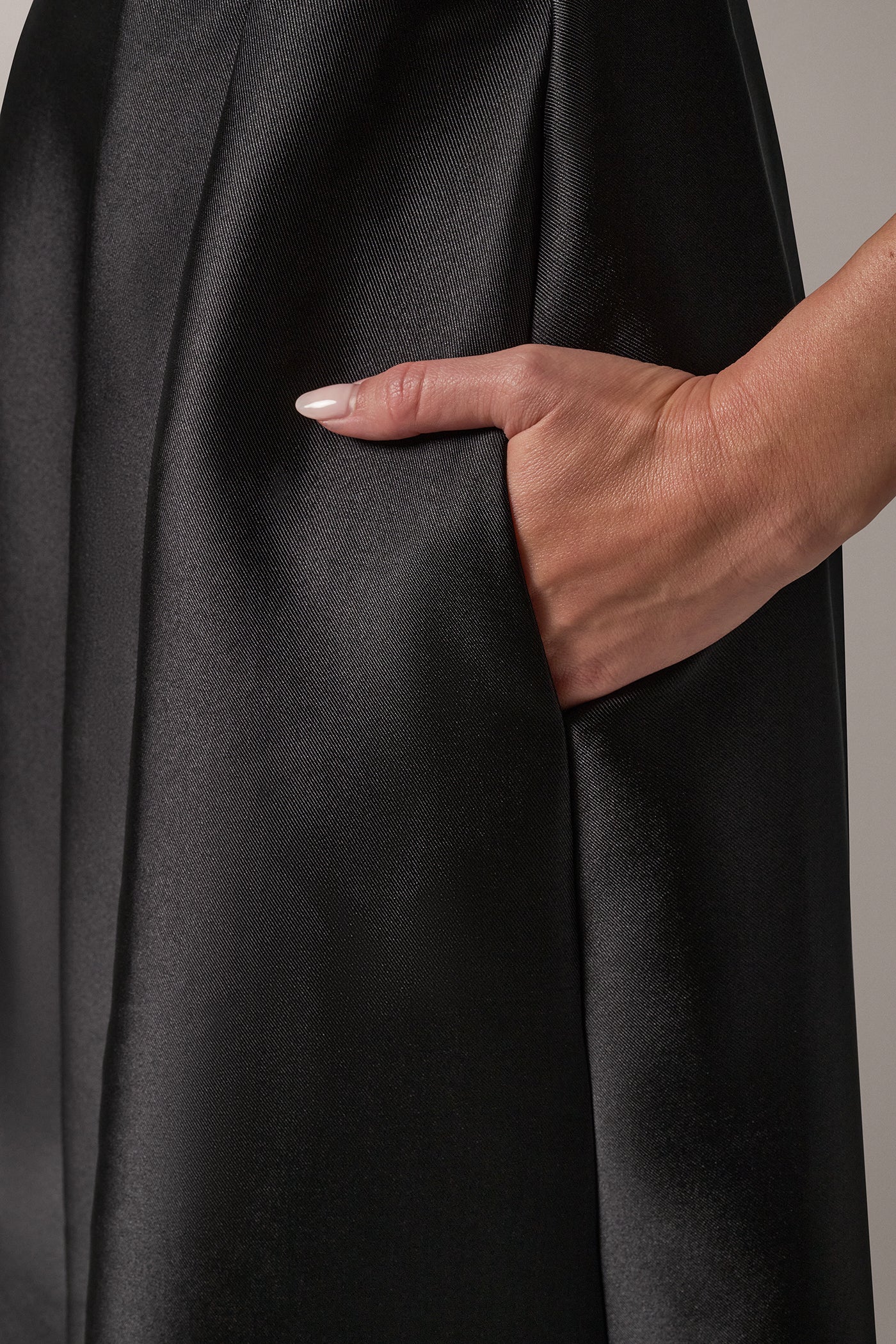 MIKADO FIT AND FLARE GOWN VIEW 7