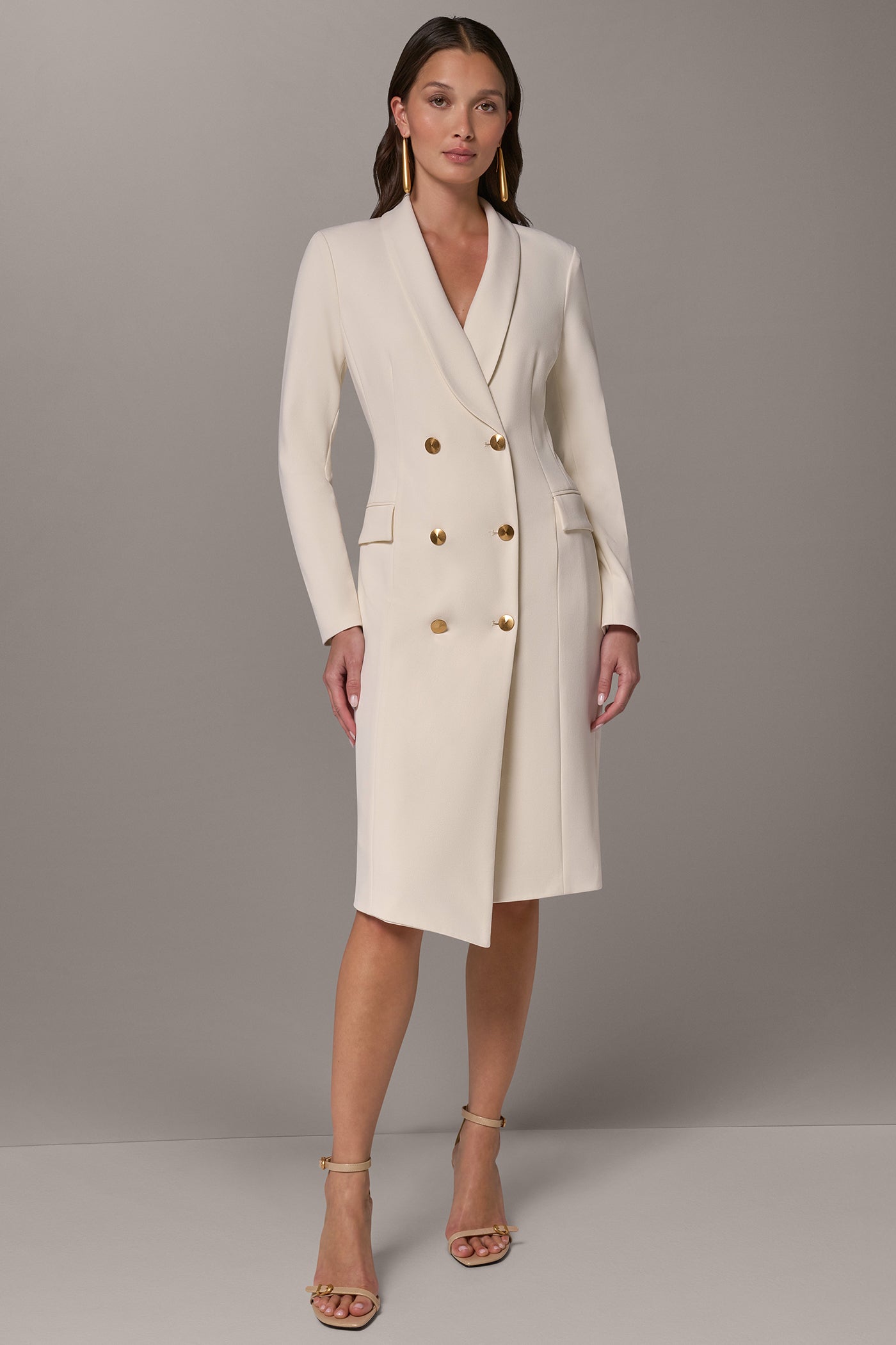DOUBLE BREASTED MIDI BLAZER DRESS VIEW 1