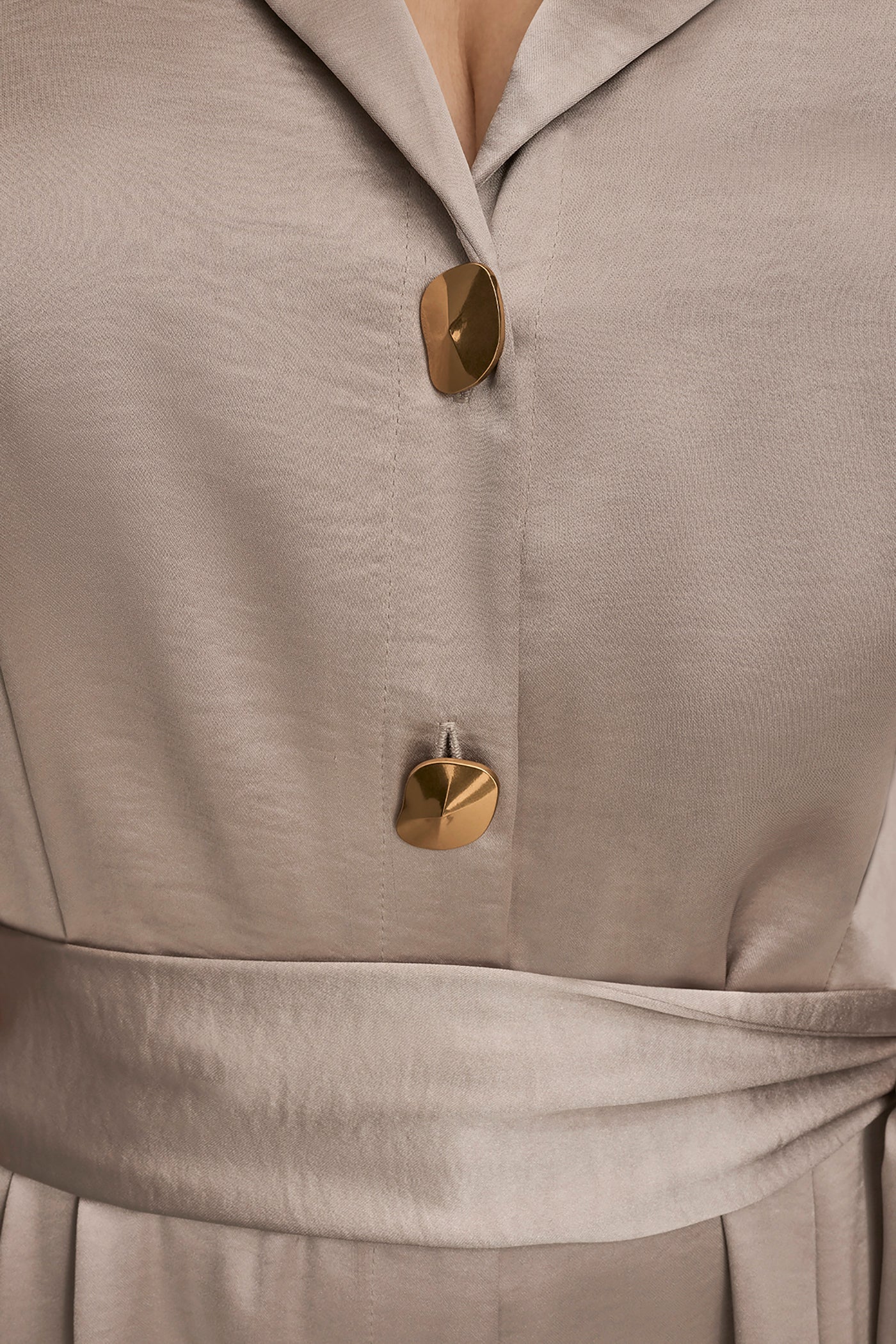 SHORT SLEEVE SATIN JUMPSUIT VIEW 5 | Plus Size Dresses