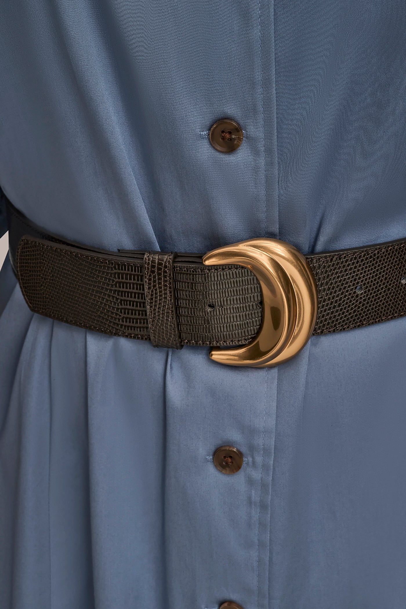 COTTON COLOR-BLOCK MIDI SHIRT DRESS VIEW 15 | New Arrivals