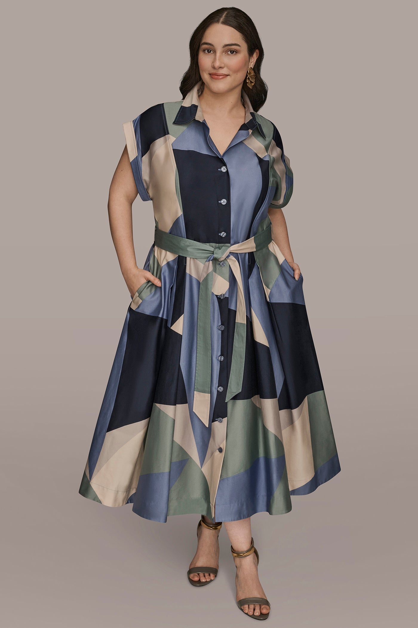 COTTON PRINTED MIDI SHIRT DRESS VIEW 7 | Dresses & Jumpsuits