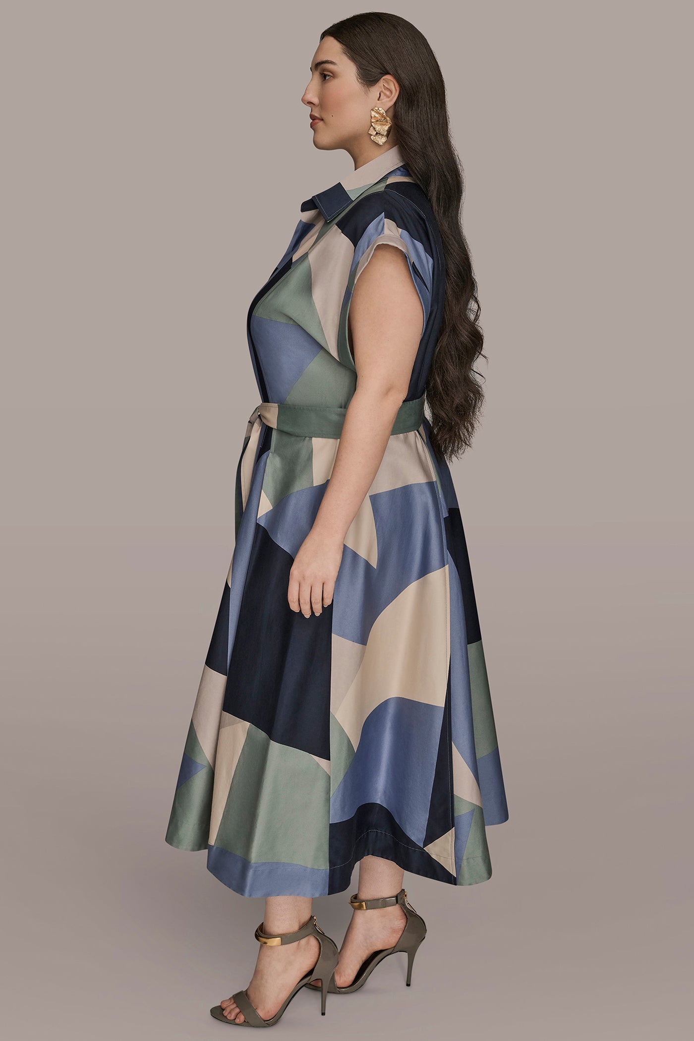 COTTON PRINTED MIDI SHIRT DRESS VIEW 9 | Dresses & Jumpsuits